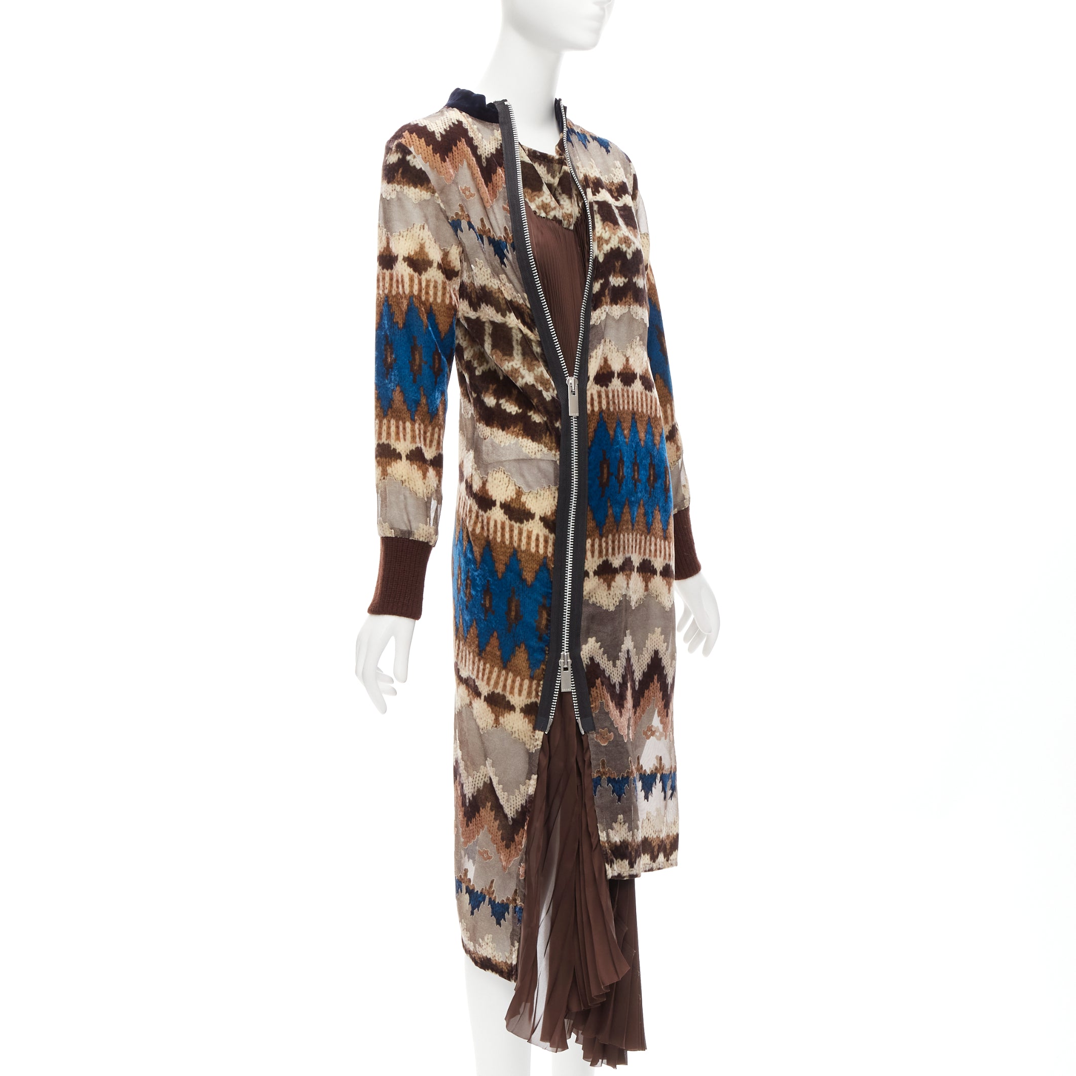 Sacai Ethnic Devore Dress - Image 6