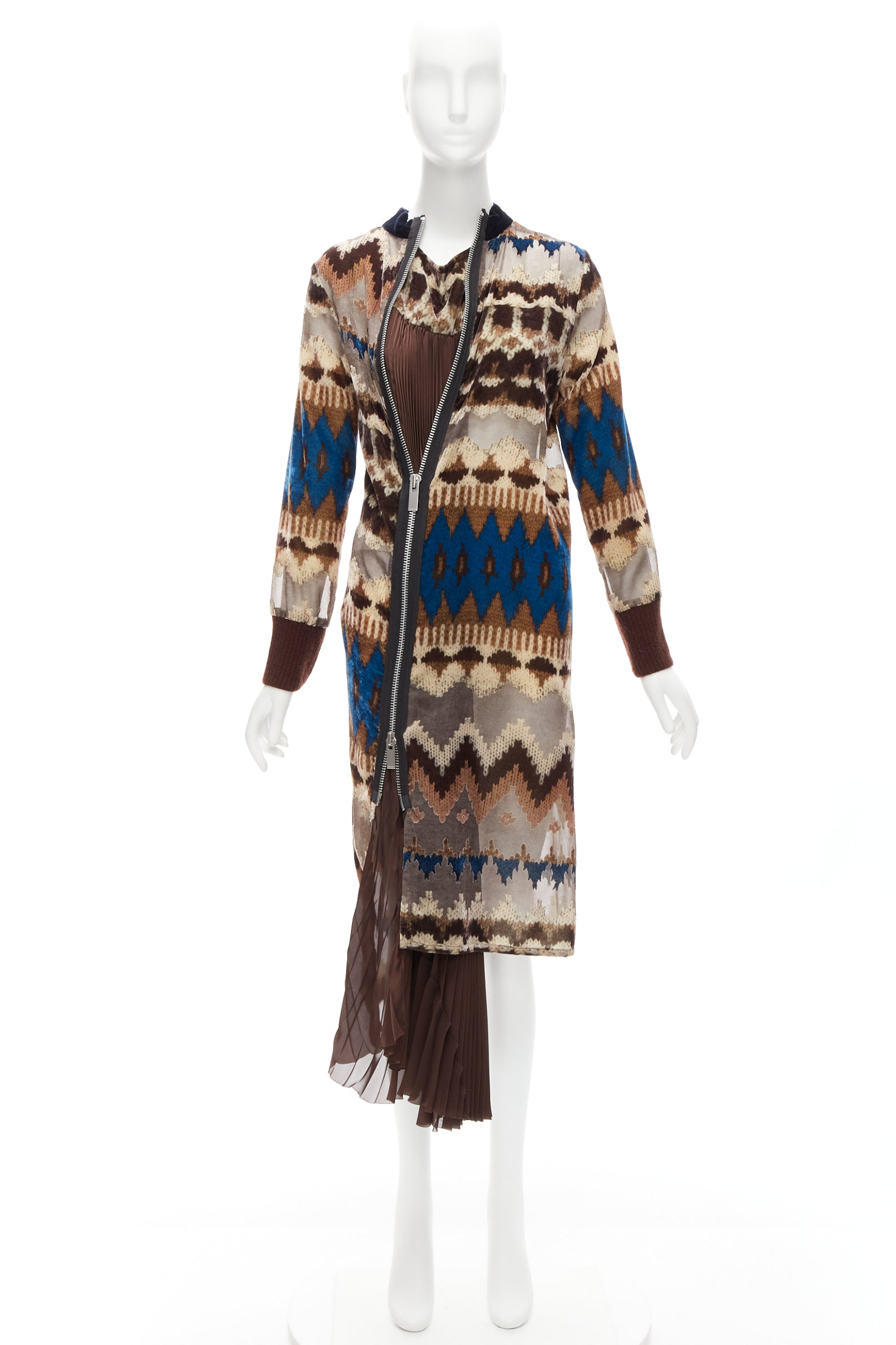 Sacai Ethnic Devore Dress - Image 11