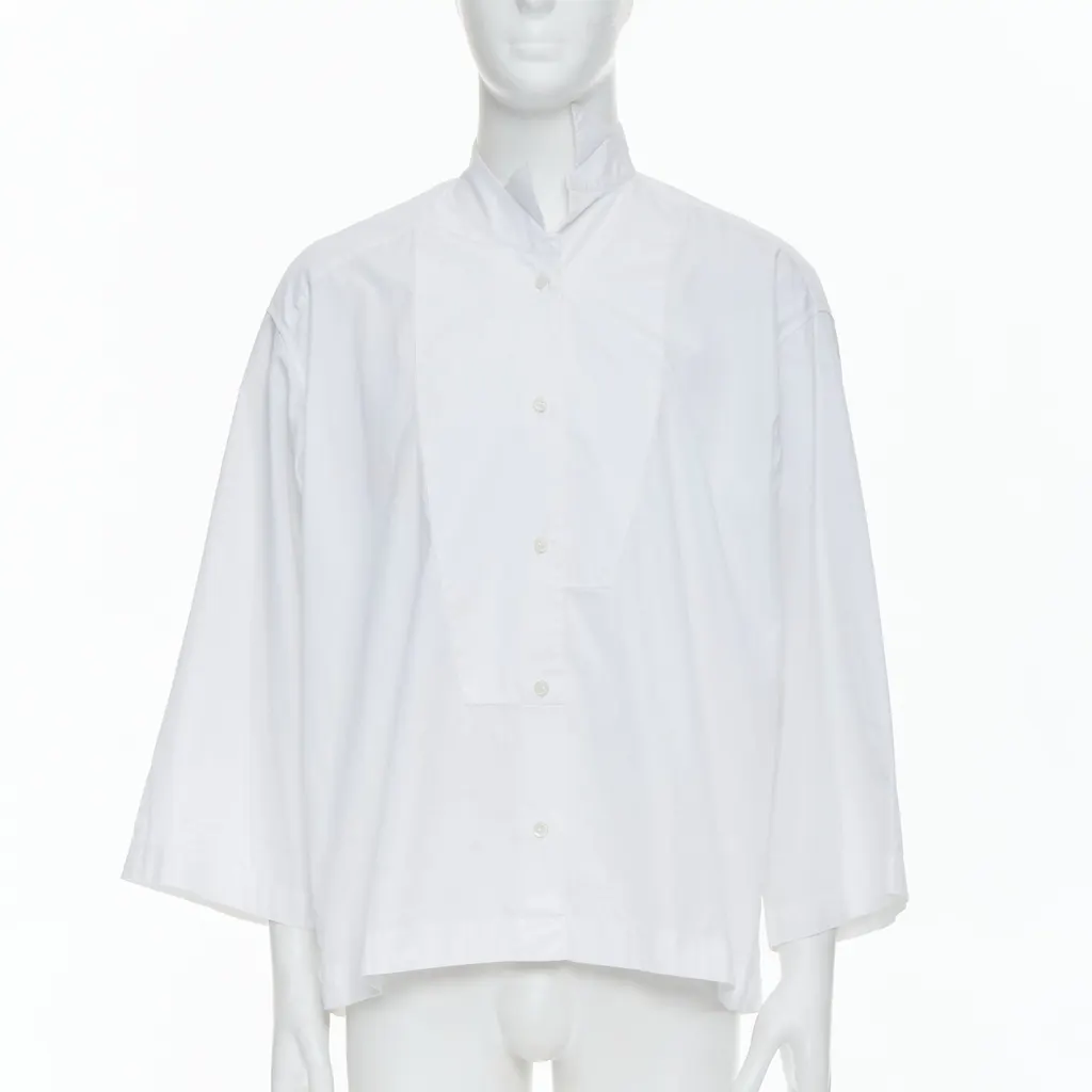 Loewe Asymmetric Boxy Shirt White Cotton Good - Front View