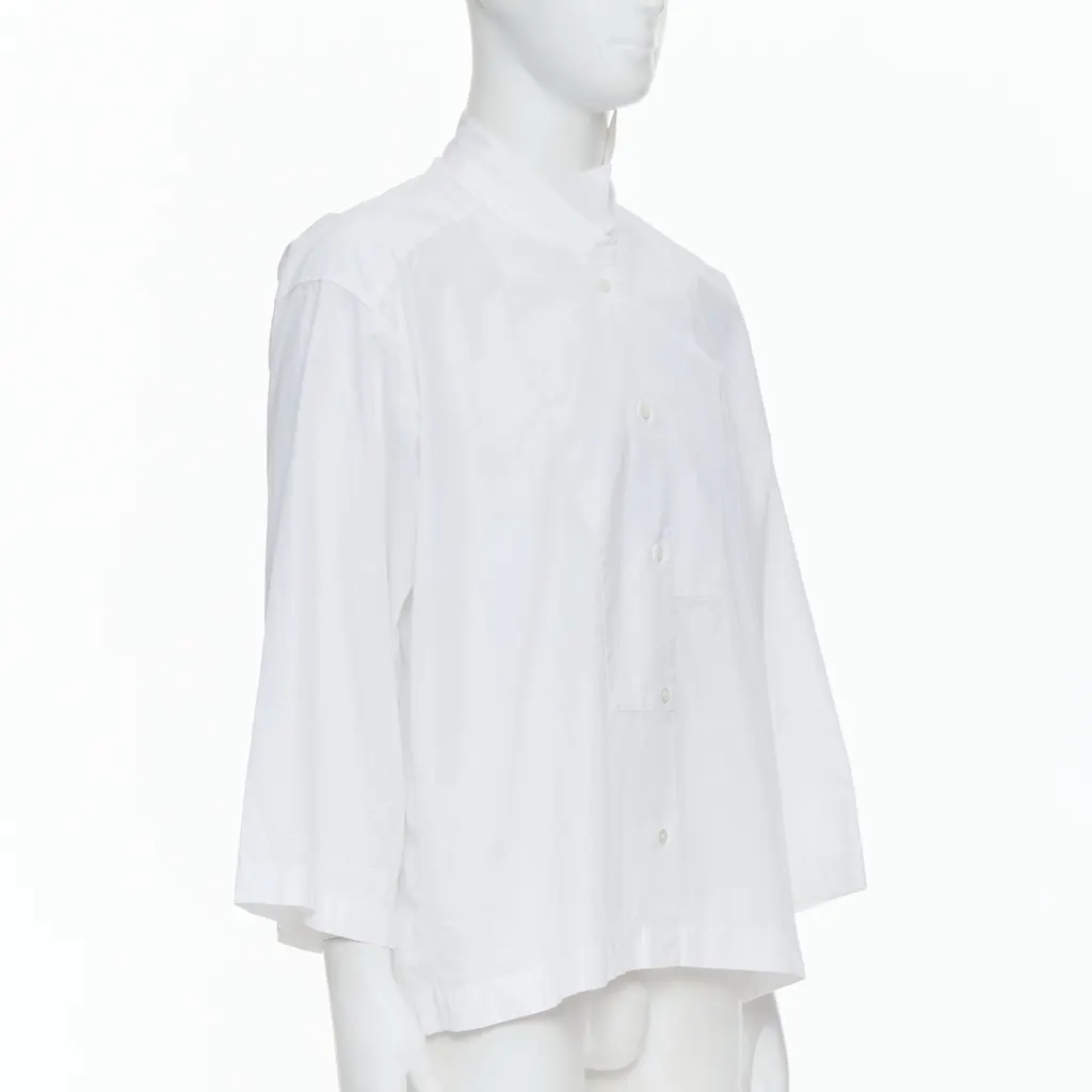 Loewe Asymmetric Boxy Shirt White Cotton Good - Inside View