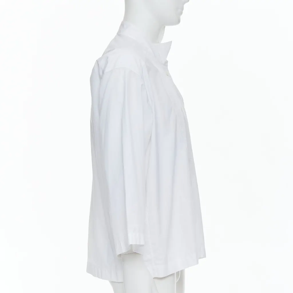Loewe Asymmetric Boxy Shirt White Cotton Good - Model View