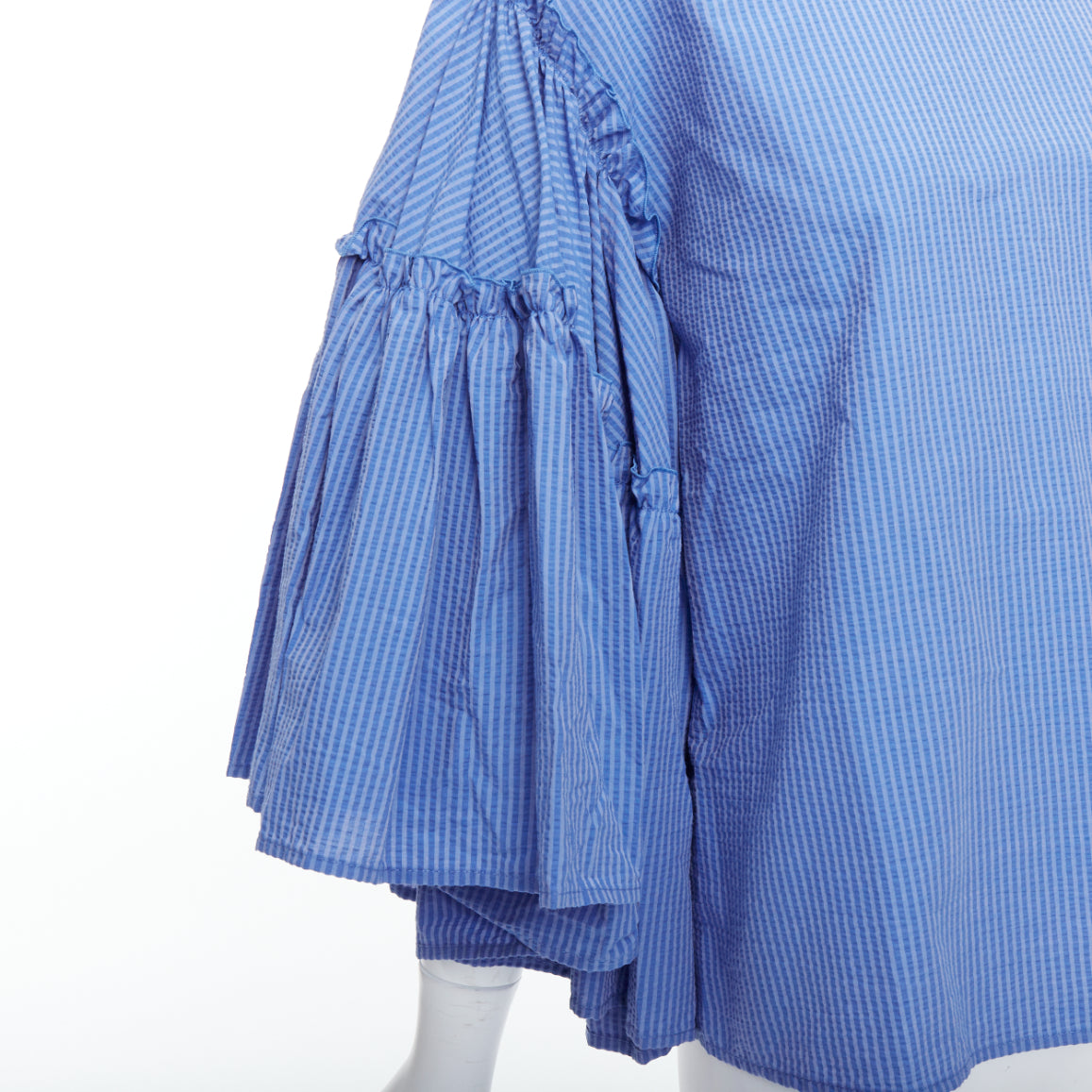 Msgm Striped Flared Top - Back view