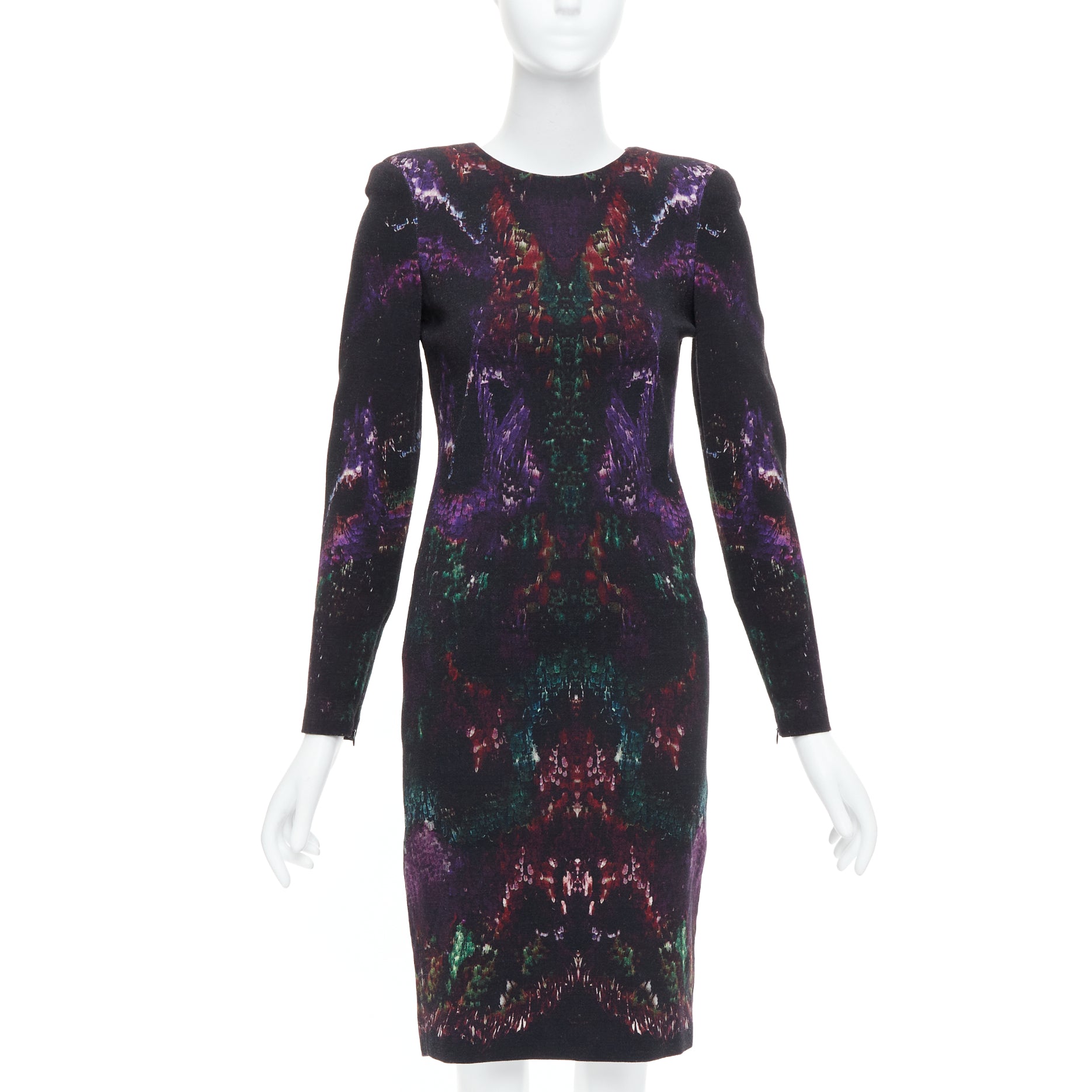 Alexander Mcqueen Feather Print Dress