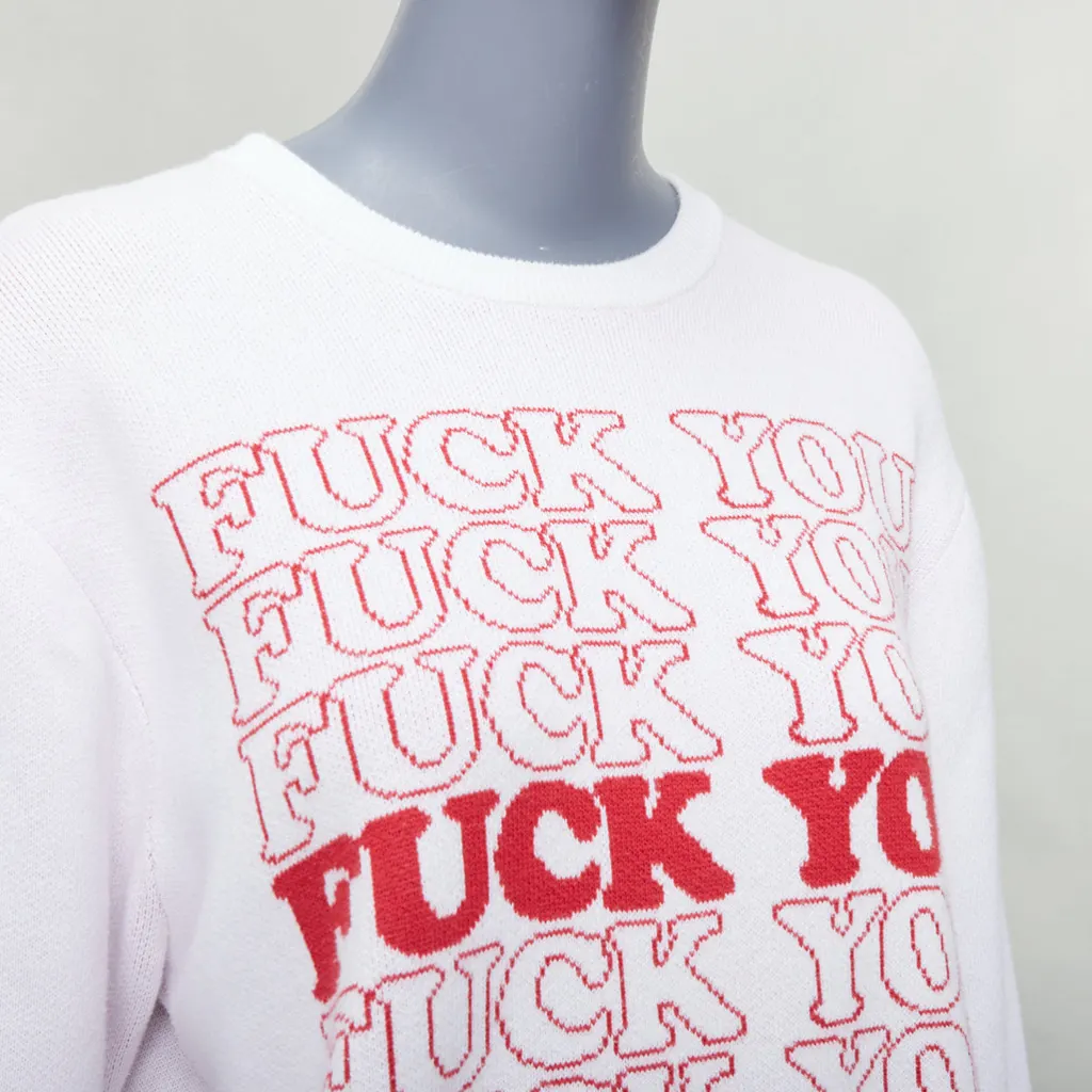 Supreme Slogan Pullover White Cotton Good - Back View