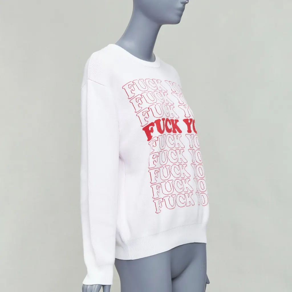 Supreme Slogan Pullover White Cotton Good - Inside View