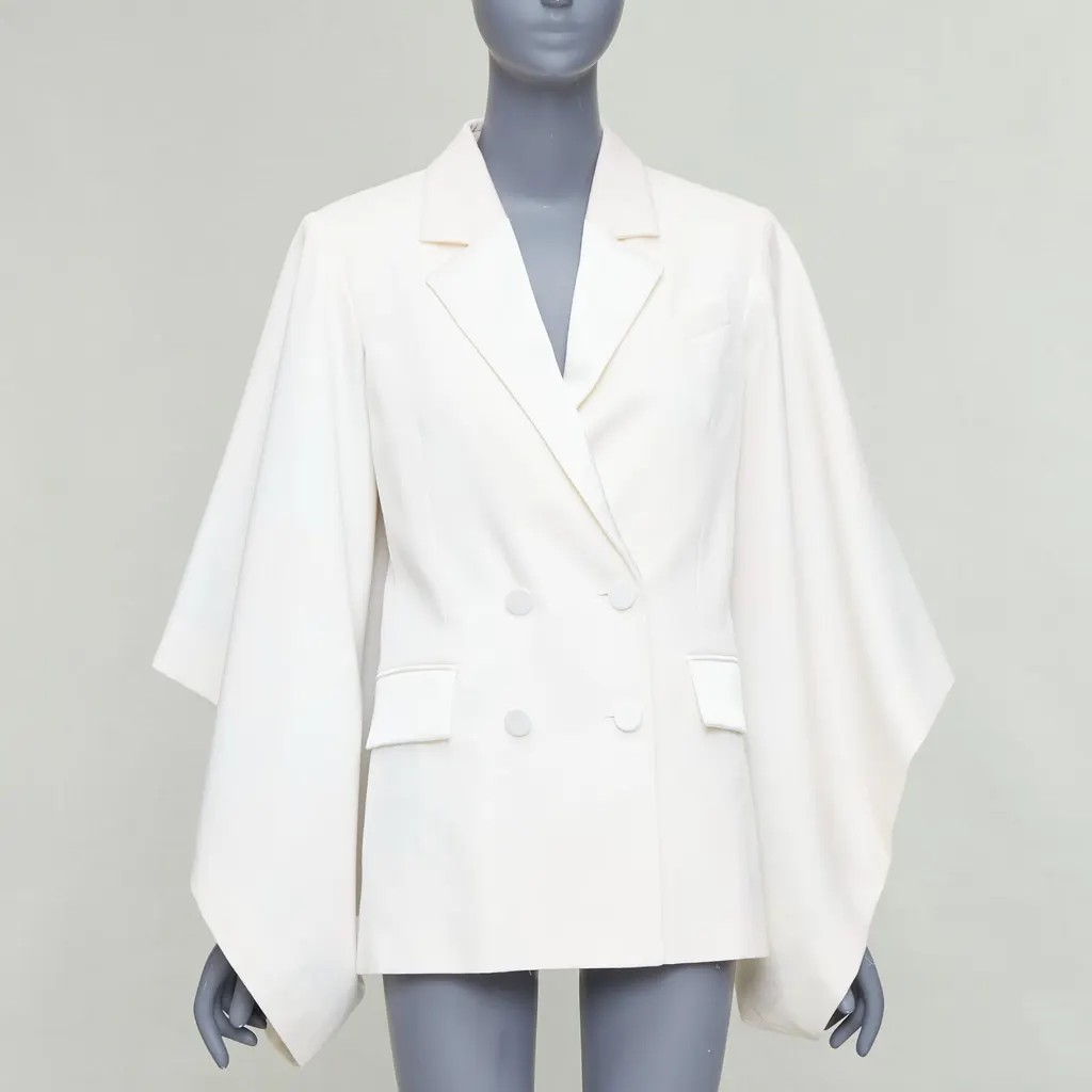 Racil Satin Tuxedo Jacket Beige Wool Very good - Inside View