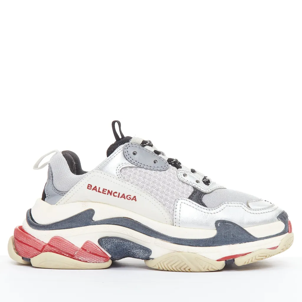 Balenciaga Triple S MultiColor Leather Good - Front View