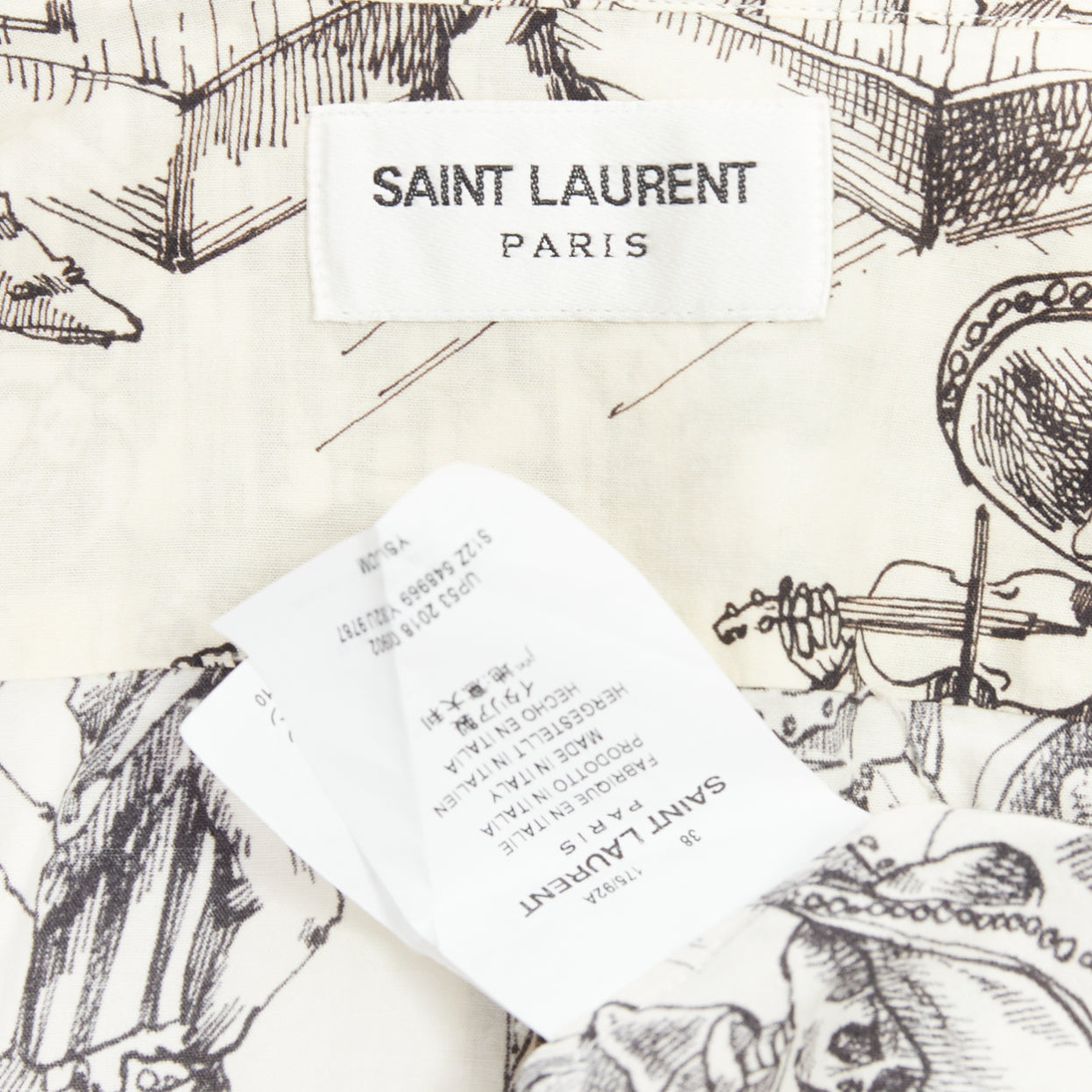 Saint Laurent Skeleton Print Shirt - Image 10