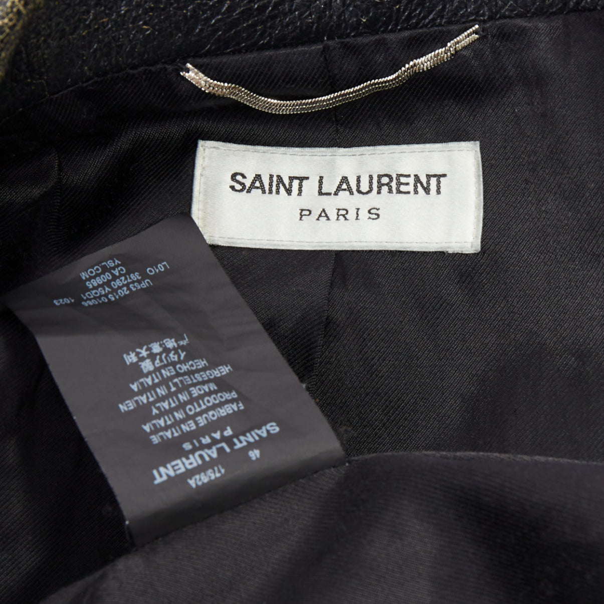 Saint Laurent Black Calfskin Biker Jacket - Image 10
