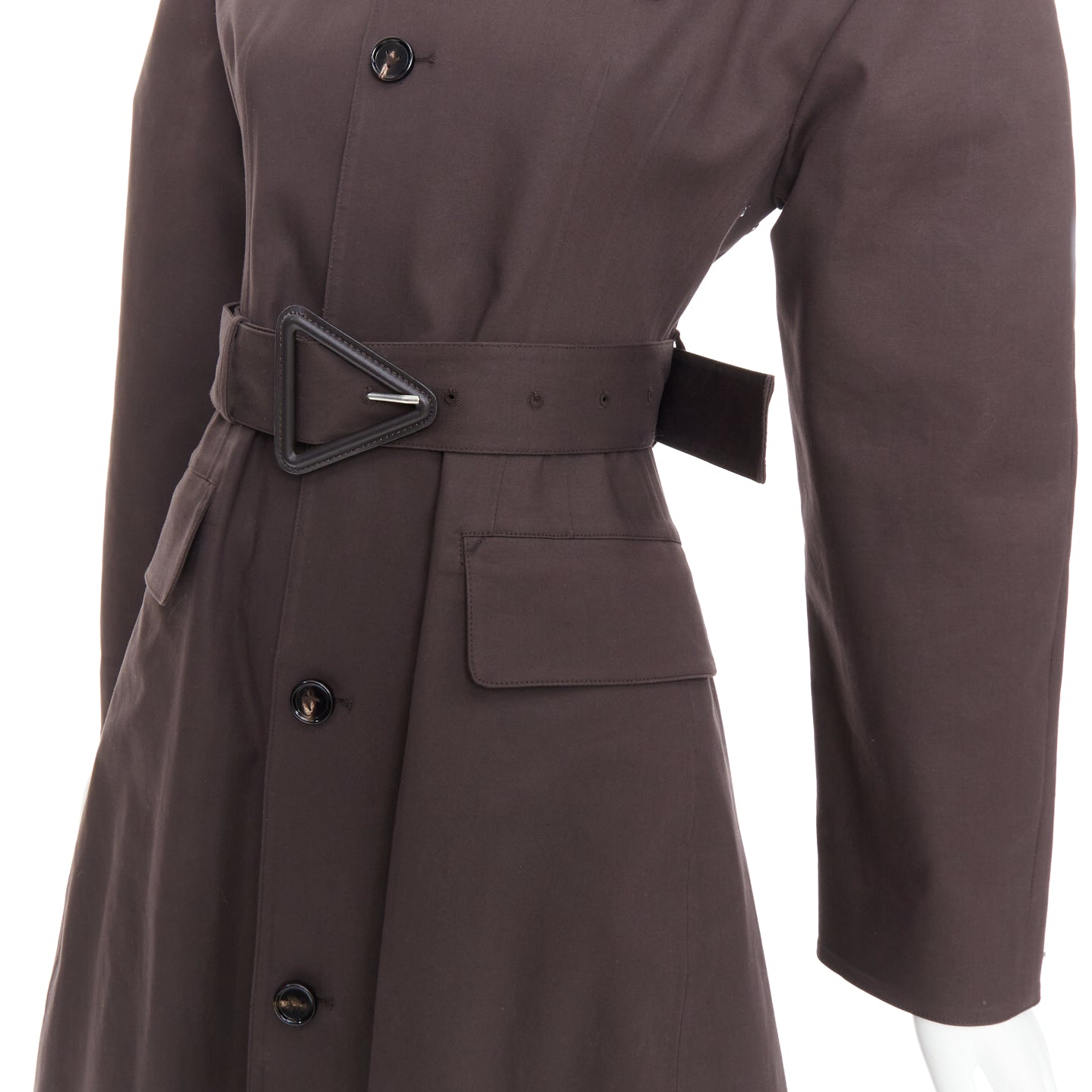 Bottega Veneta Coated Cotton Trench Coat - Back view