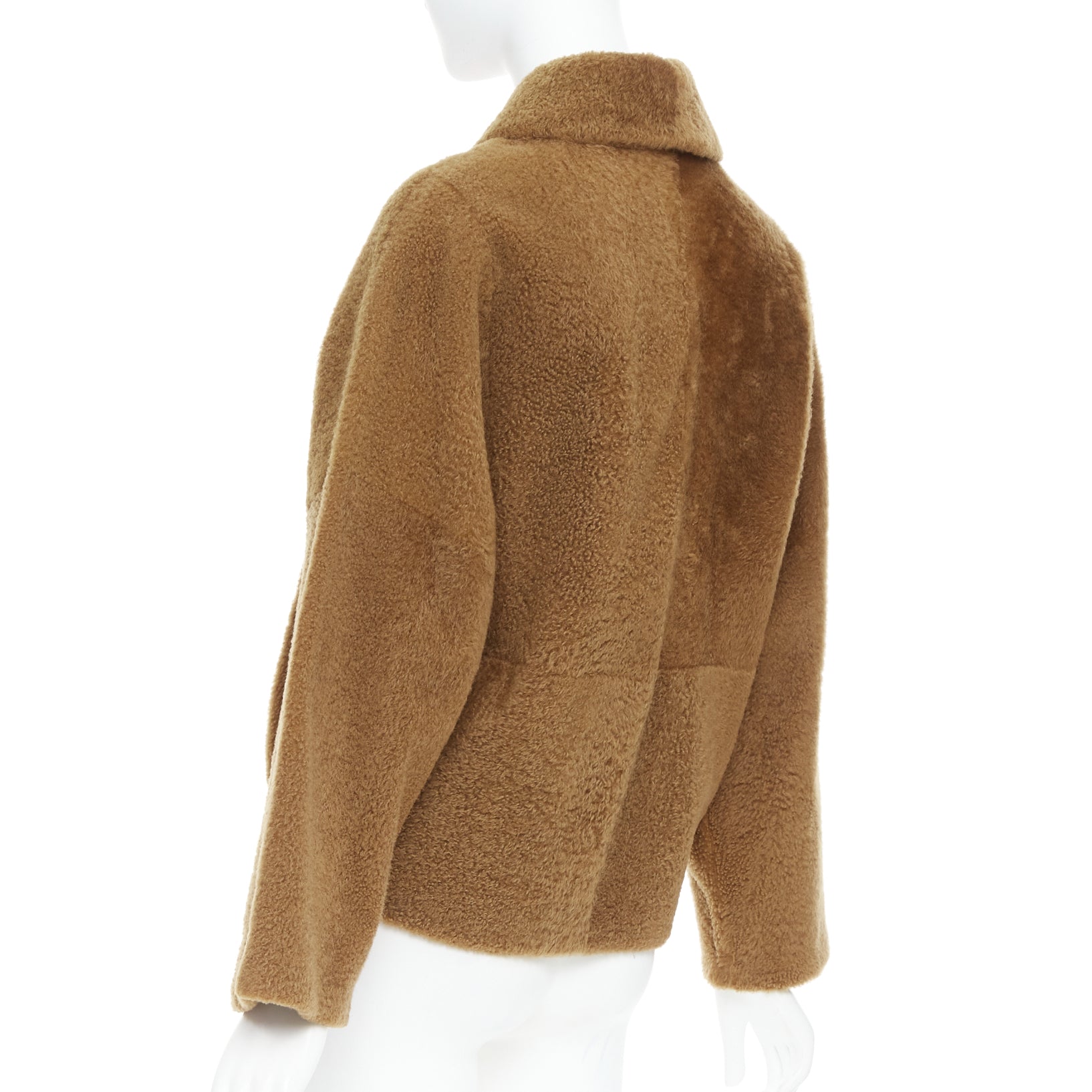Max Mara Brown Leather Teddy Coat - Detail 2