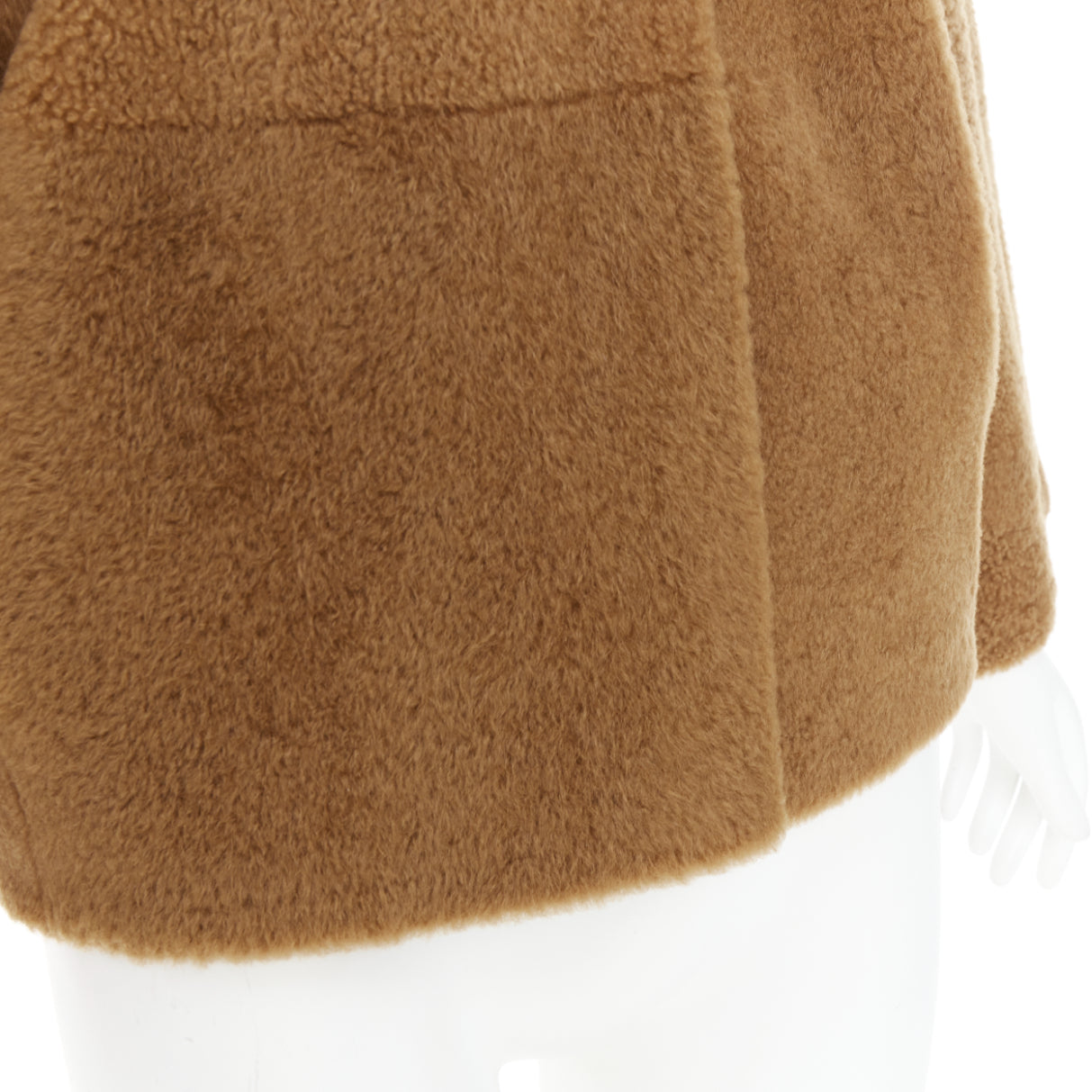 Max Mara Brown Leather Teddy Coat - Image 10