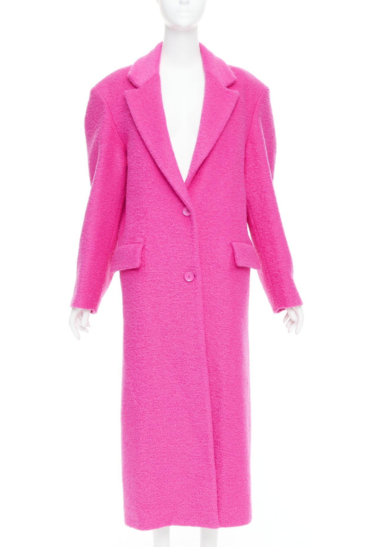 Valentino Garavani Hot Pink Wool Coat