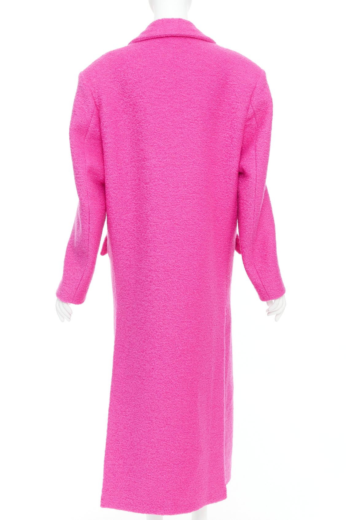 Valentino Garavani Hot Pink Wool Coat - Detail 1