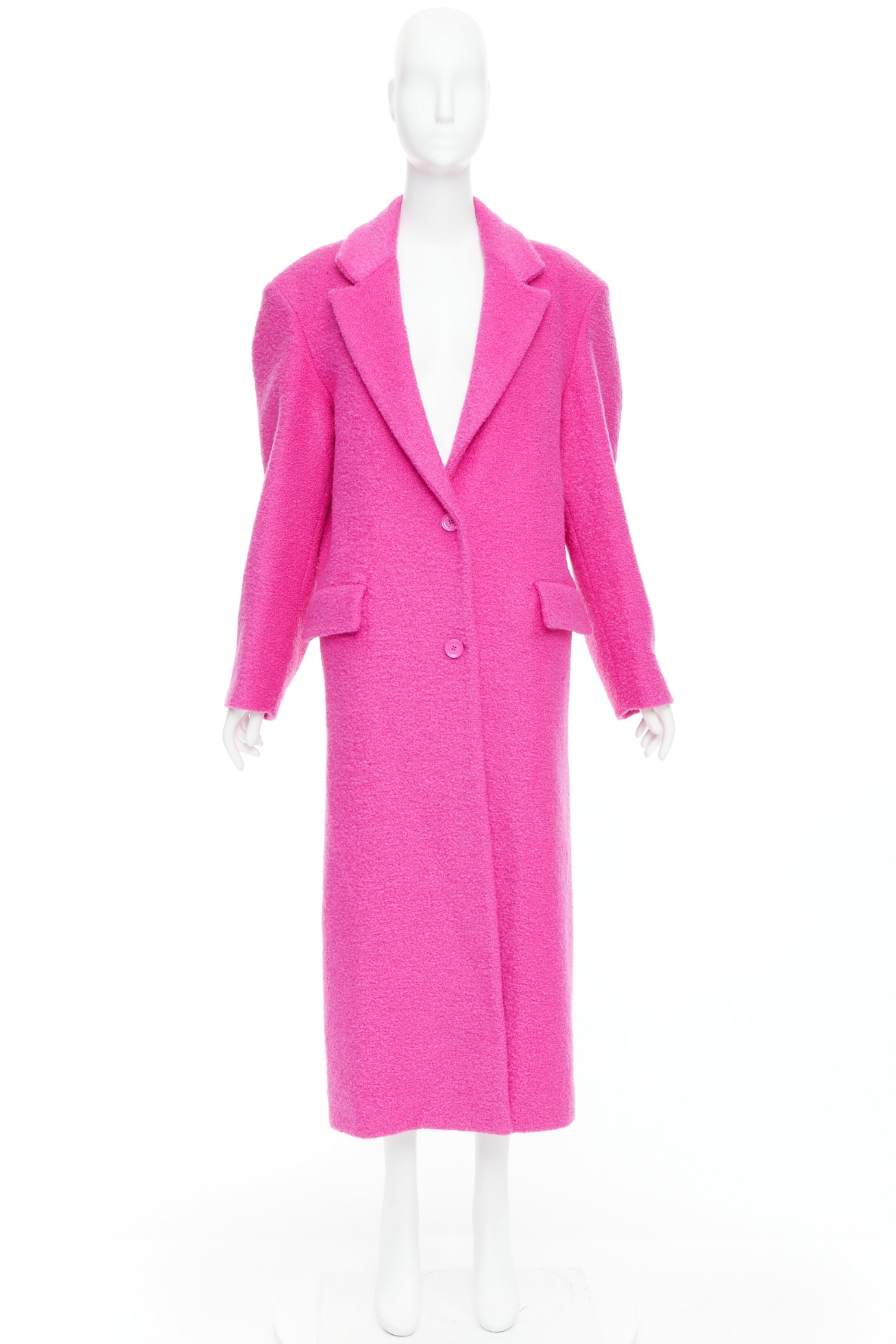 Valentino Garavani Hot Pink Wool Coat - Image 12
