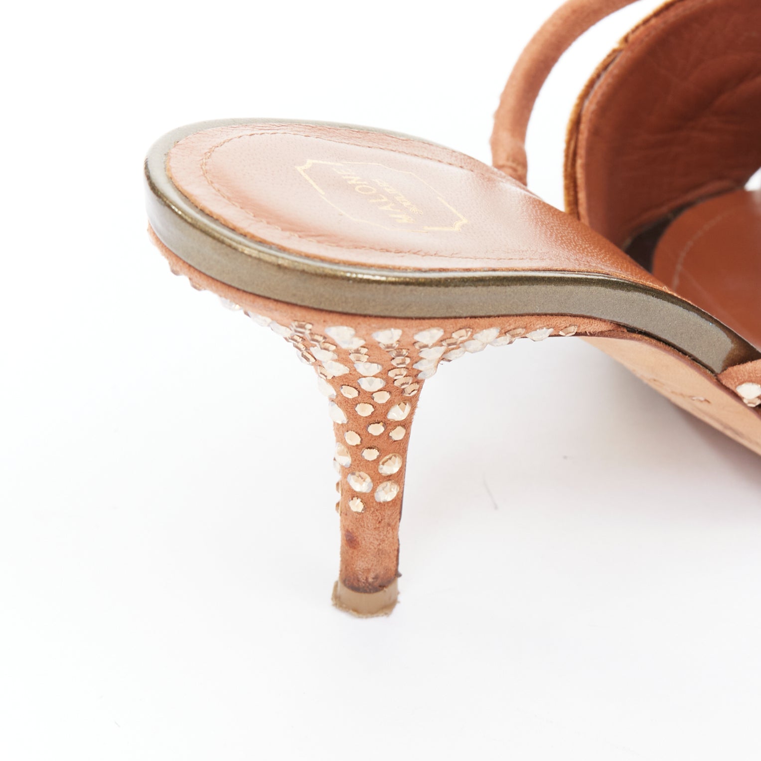 Malone Souliers Strass Velvet Mules - Image 10