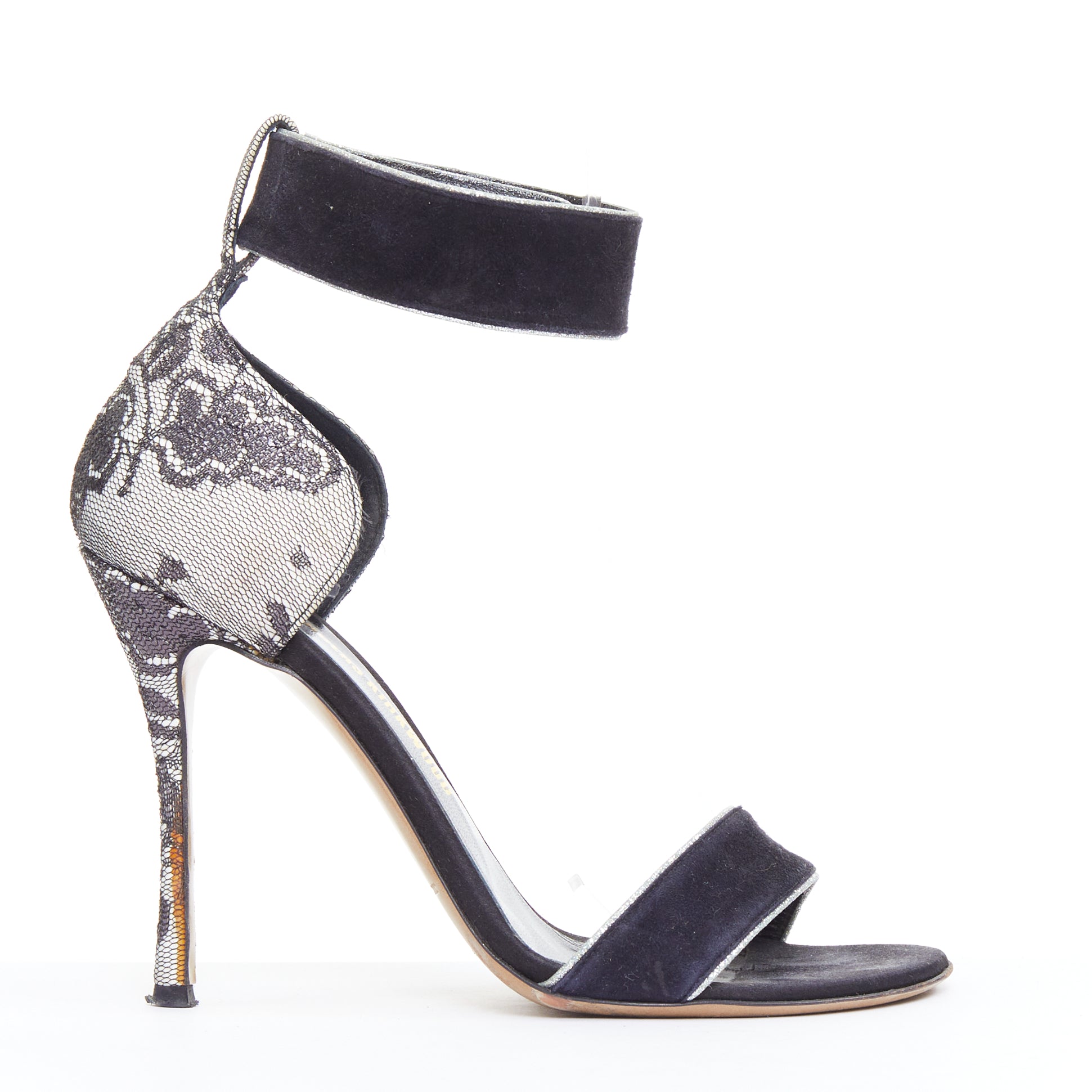 Nicholas Kirkwood Grey Lace Sandals