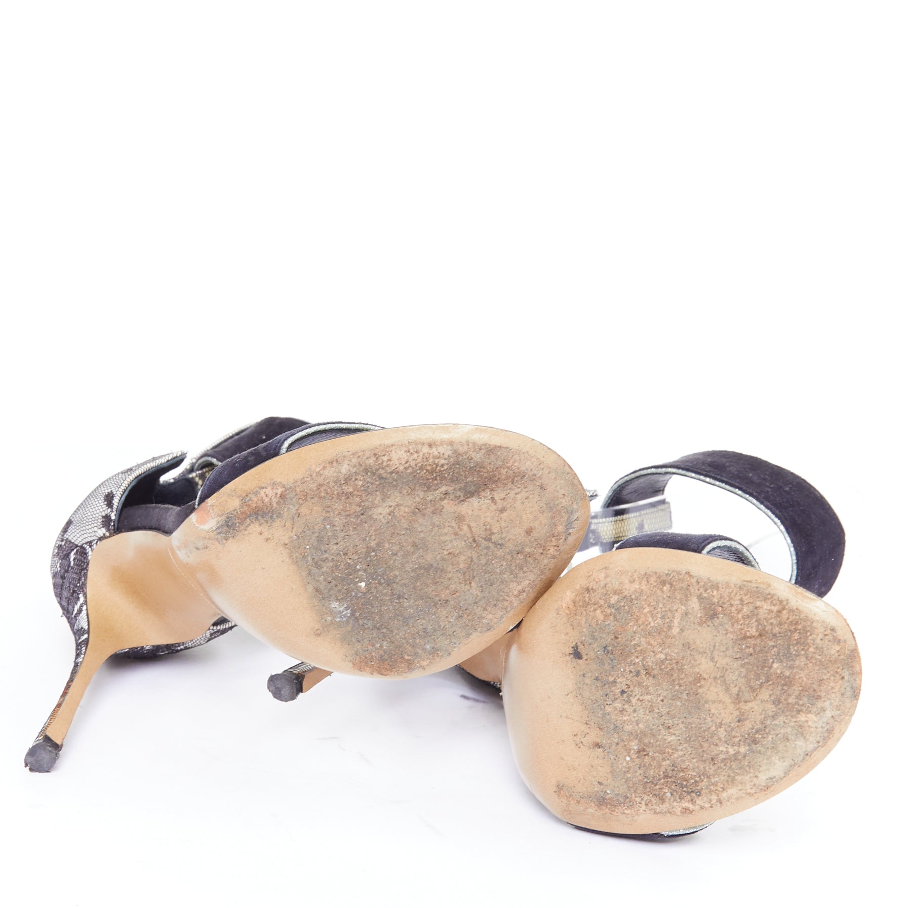 Nicholas Kirkwood Grey Lace Sandals - Image 13