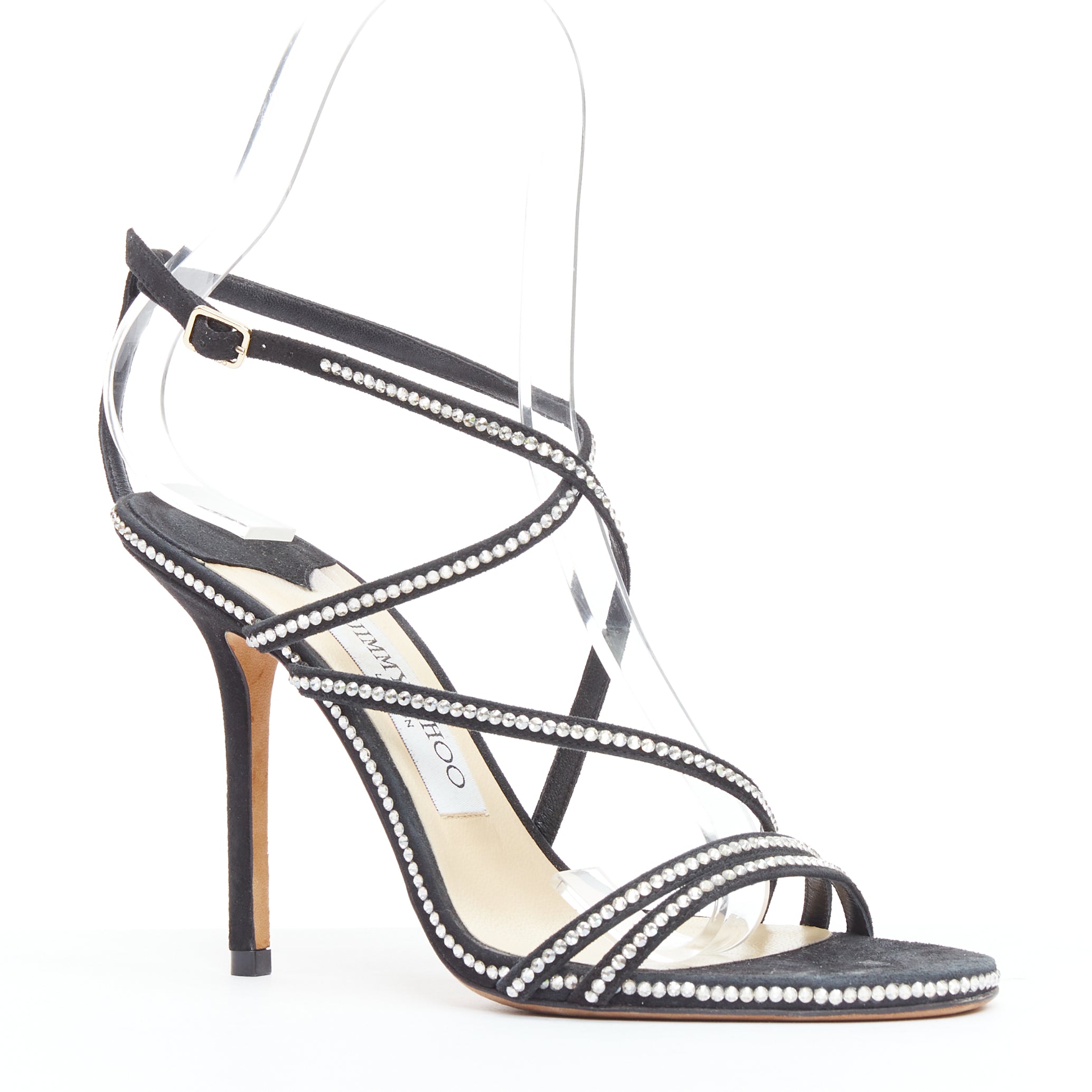 Jimmy Choo Crystal D'Orsay Sandals - Back view