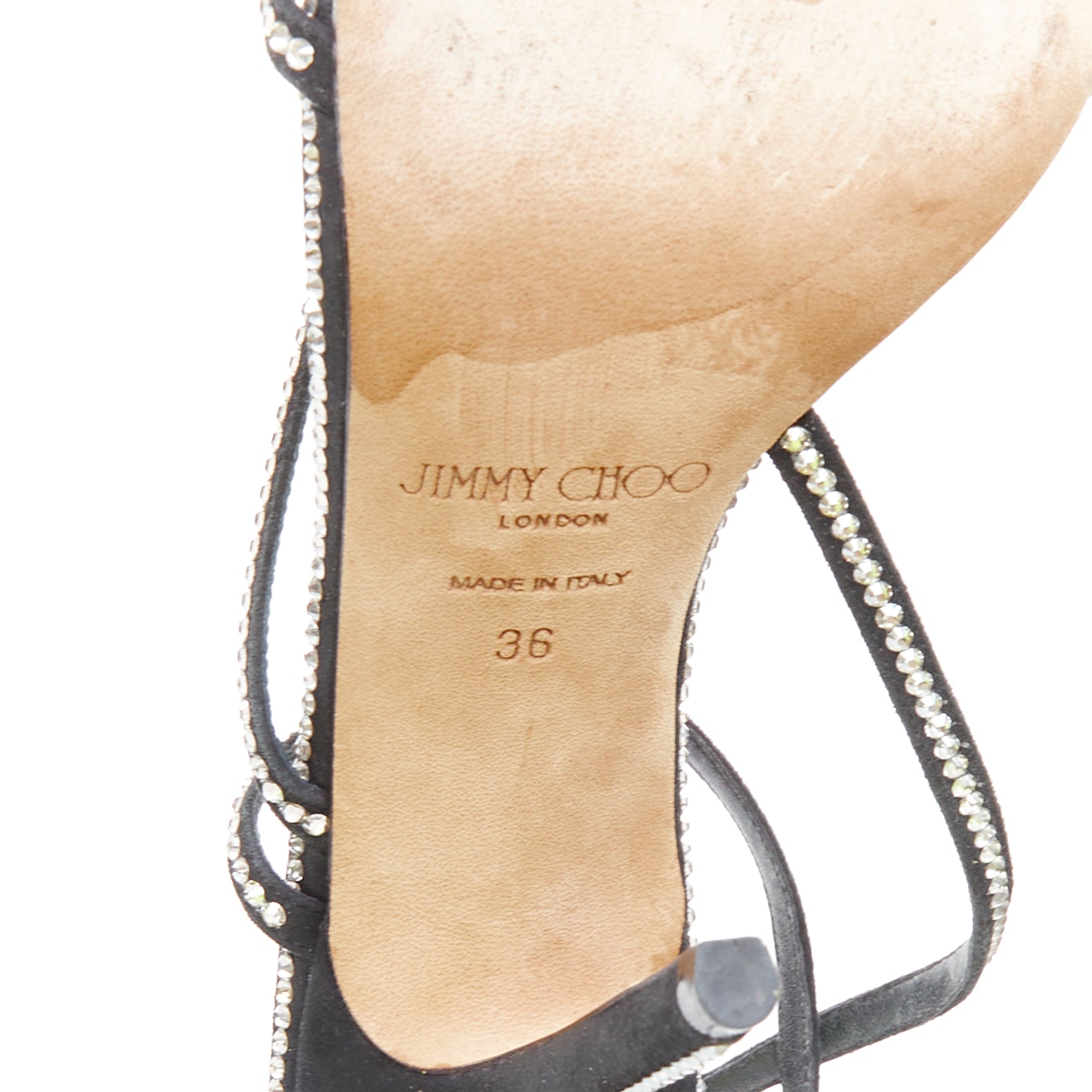 Jimmy Choo Crystal D'Orsay Sandals - Image 12
