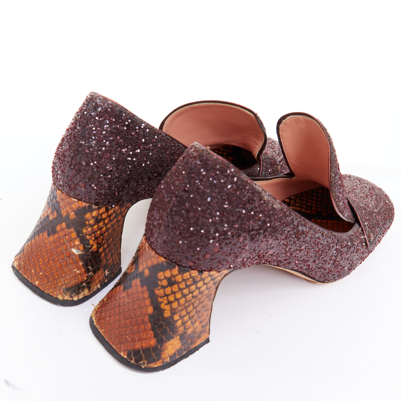 Rochas Glitter Heel Loafers - Image 10