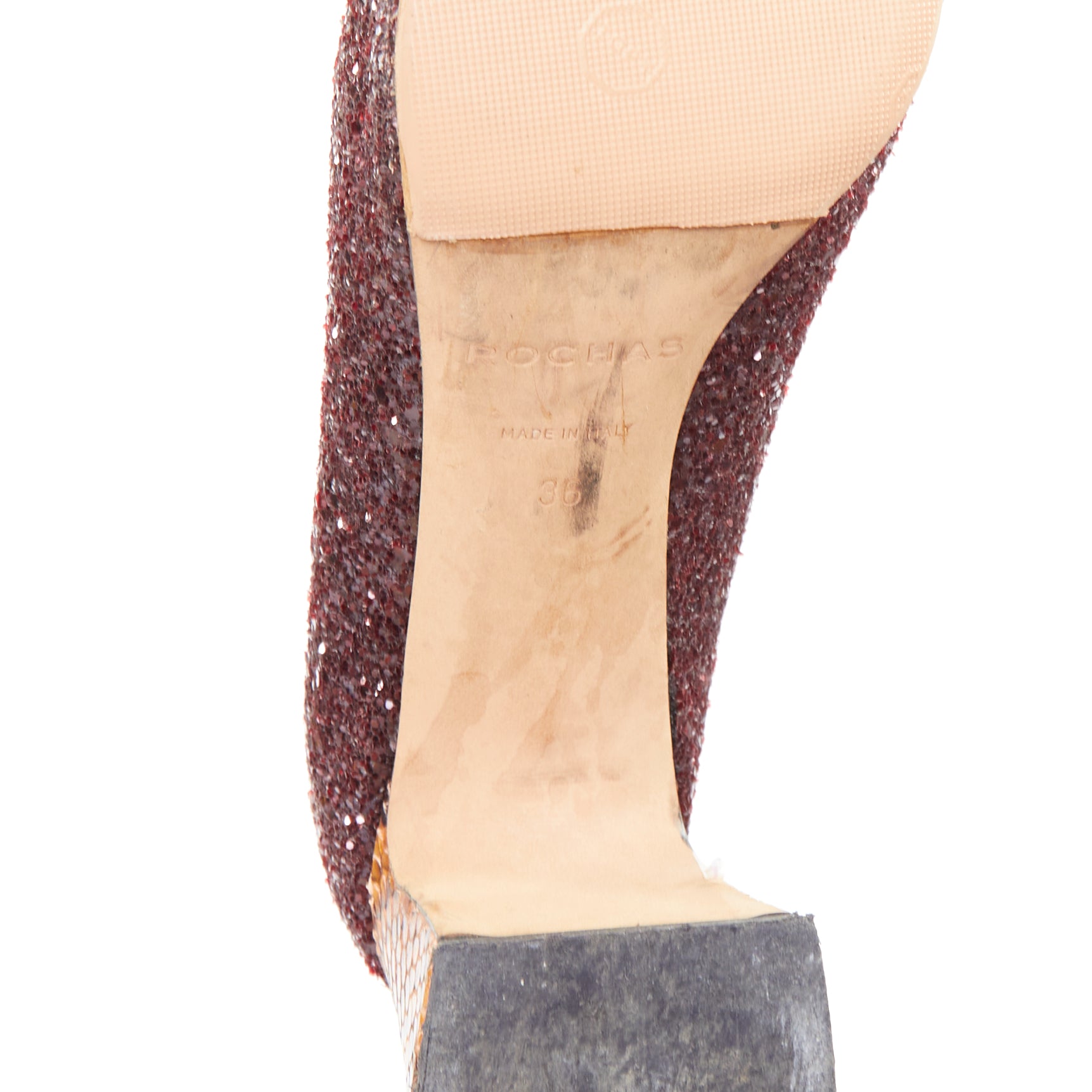 Rochas Glitter Heel Loafers - Image 12