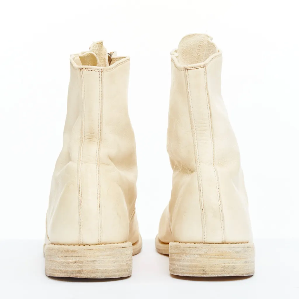 Guidi Wedge Round Toe Boots Beige Leather Fair - Box View
