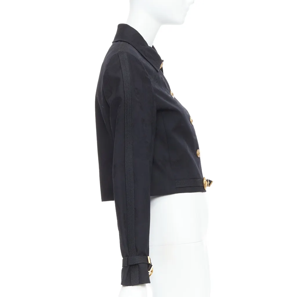 Versace Jacquard Barocco Jacket Black Wool Very good - Box View