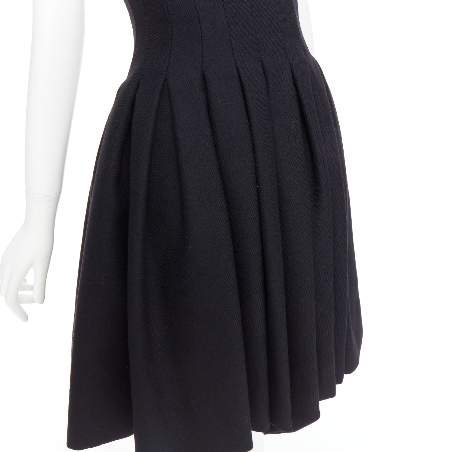 Ms Min Panelled Flared Dress - Back view