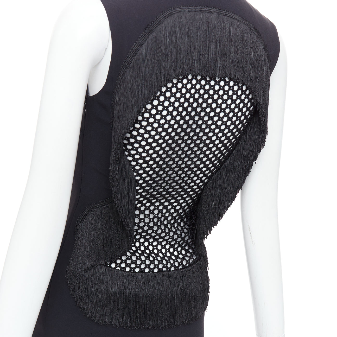 Stella Mccartney Fringe Mesh Gown - Back view