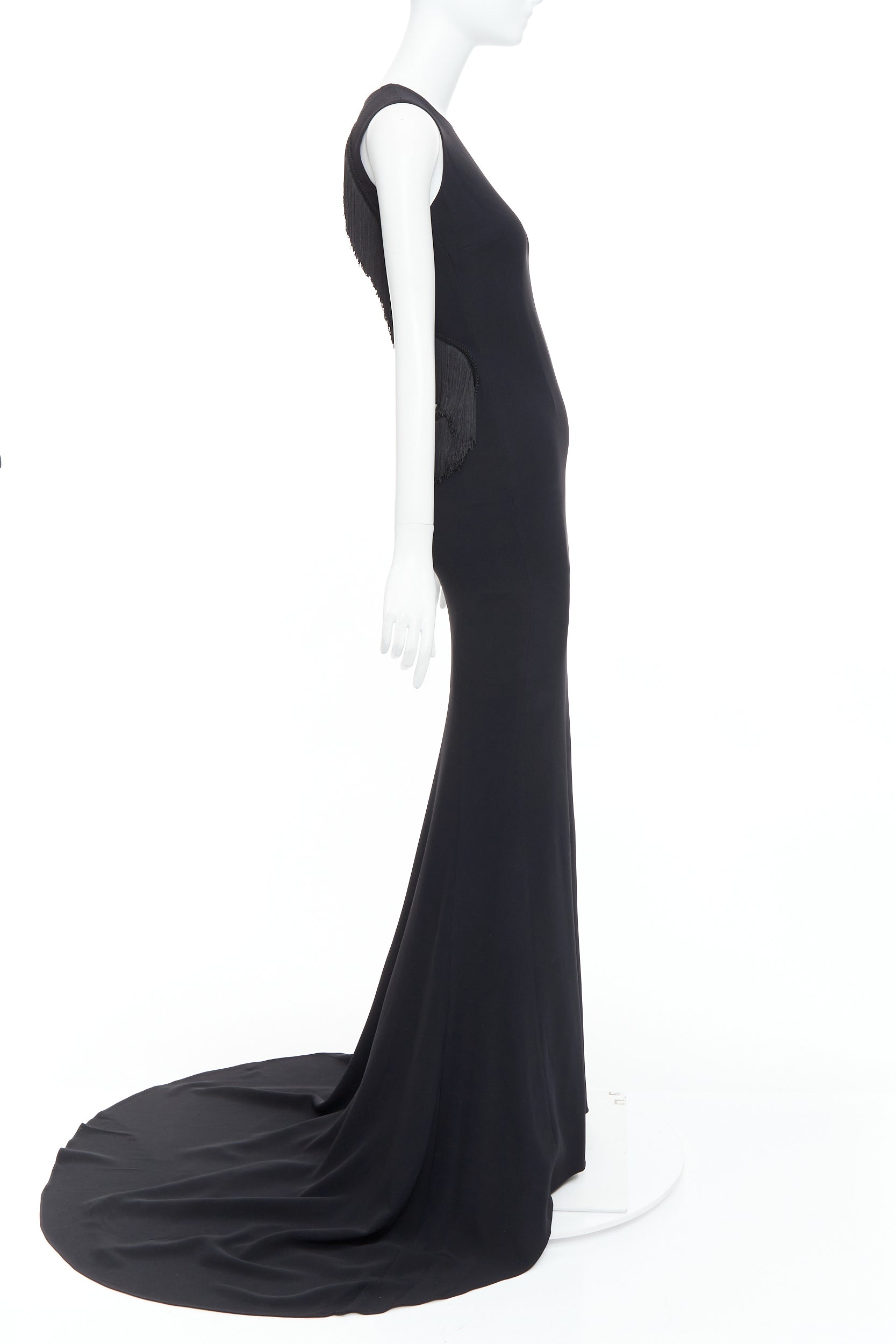 Stella Mccartney Fringe Mesh Gown - Side view