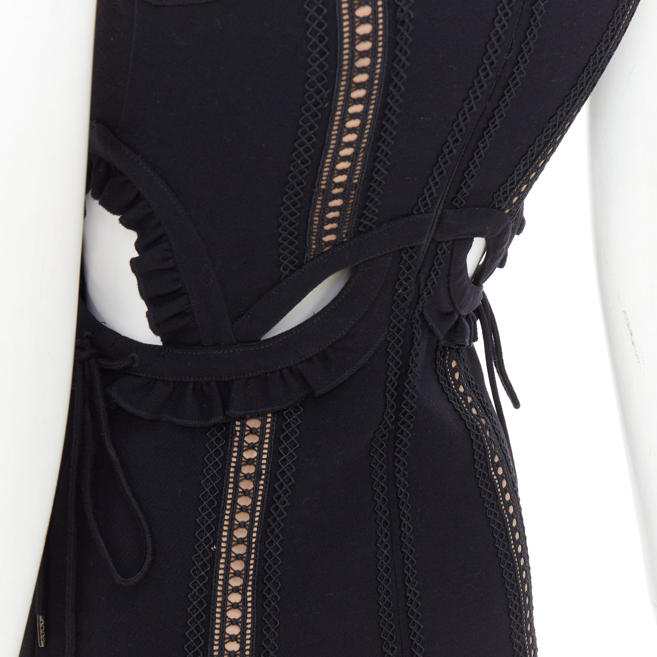 Self-portrait Lattice Overlay Dress - Detail 2