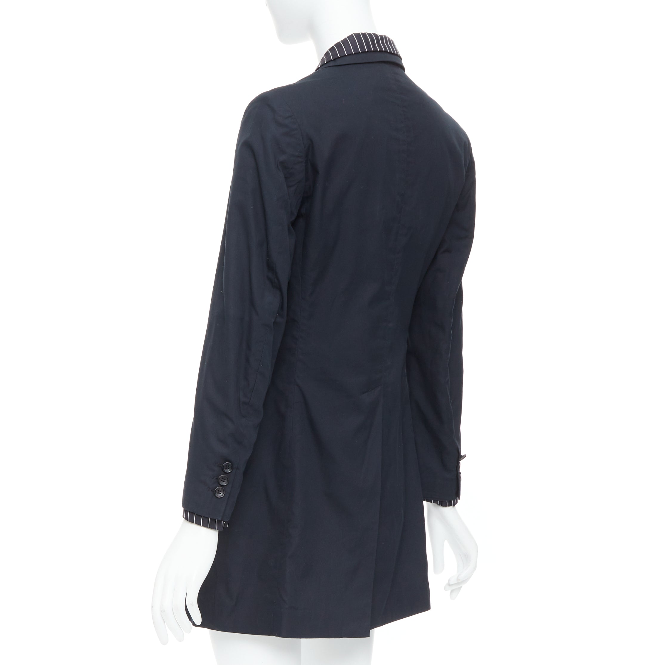 Comme Des Garcons Pinstripe Layered Coat - Detail 2