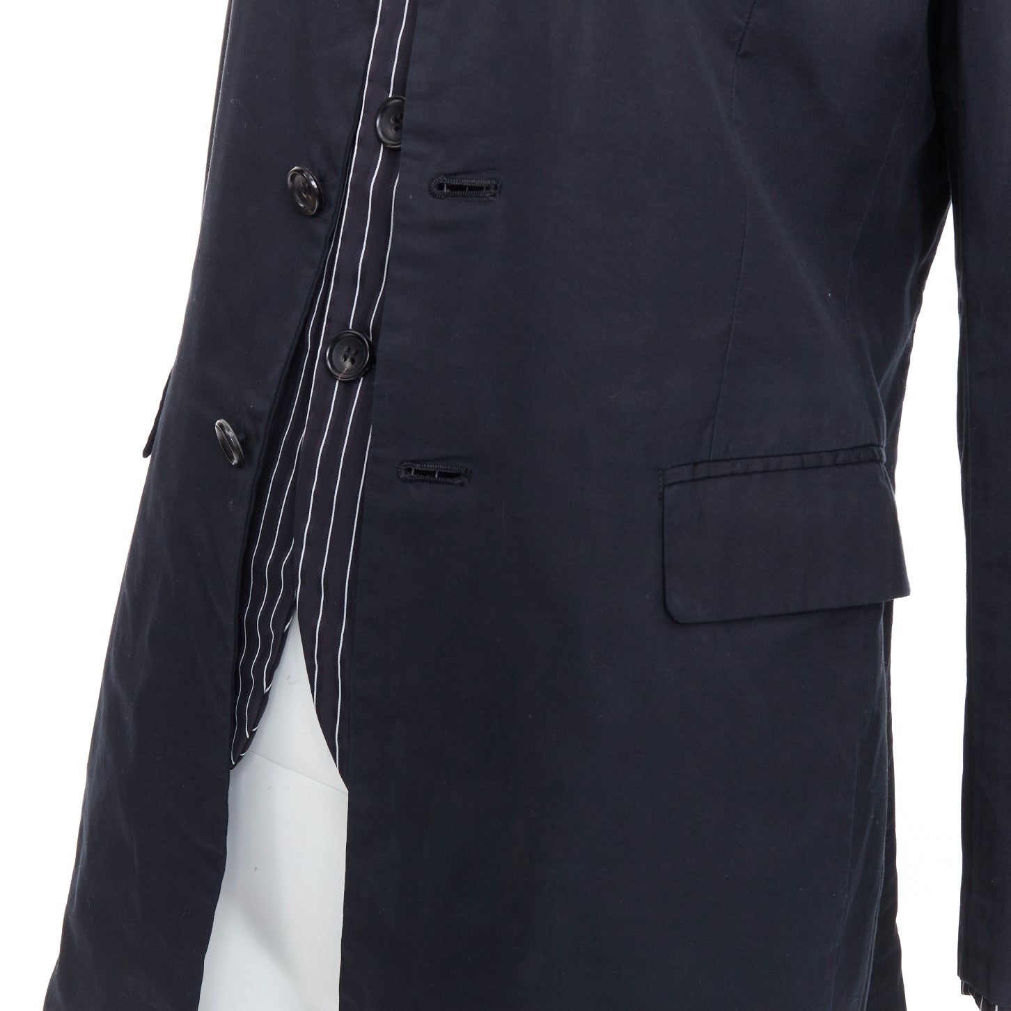 Comme Des Garcons Pinstripe Layered Coat - Image 10