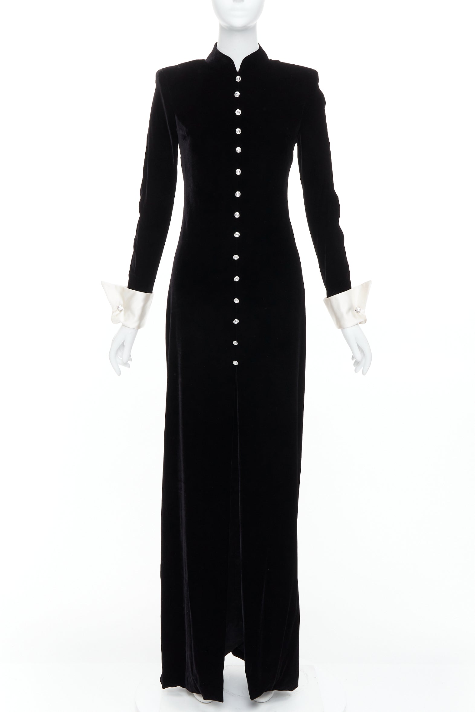 Alessandra Rich Crystal Split Gown