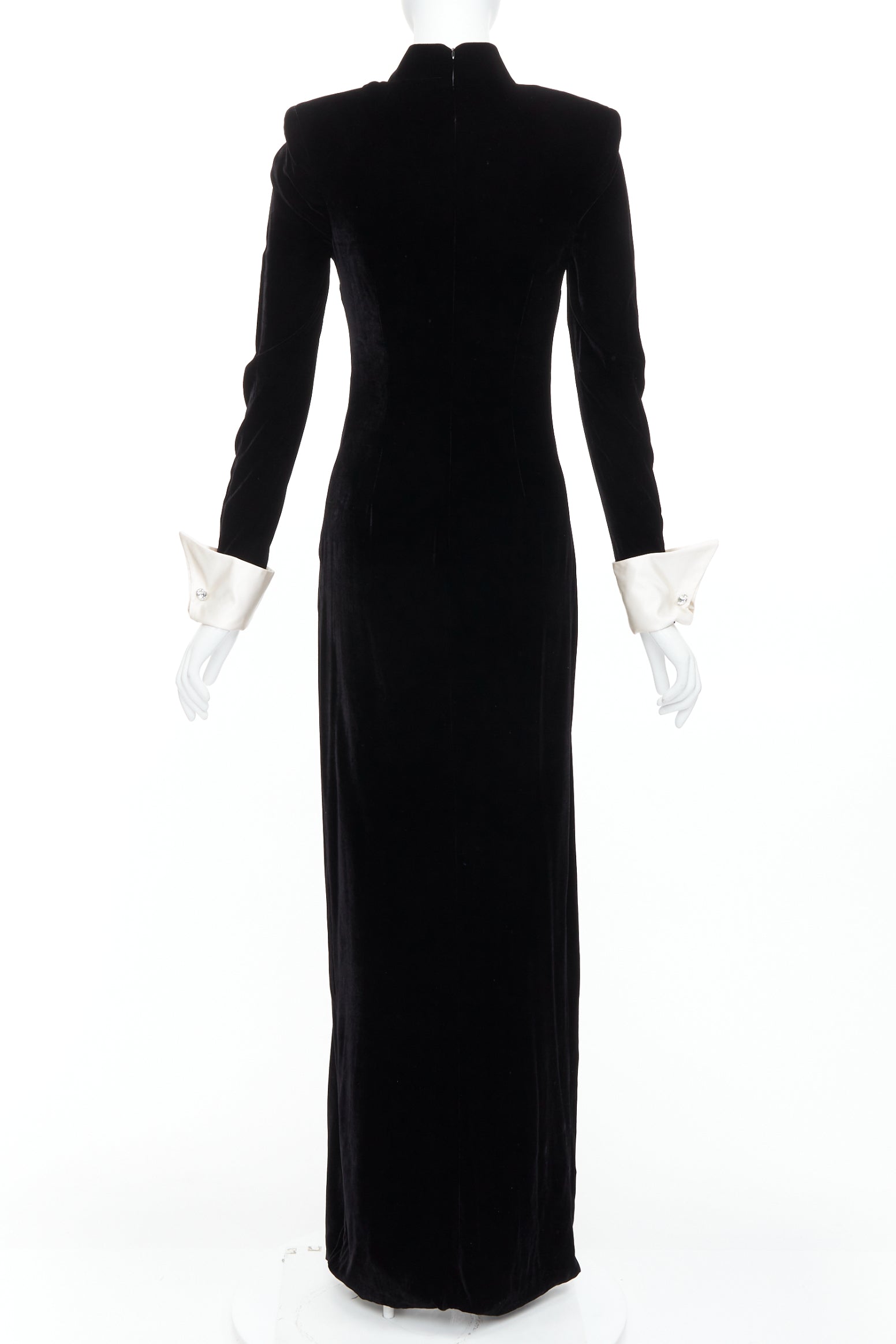 Alessandra Rich Crystal Split Gown - Side view