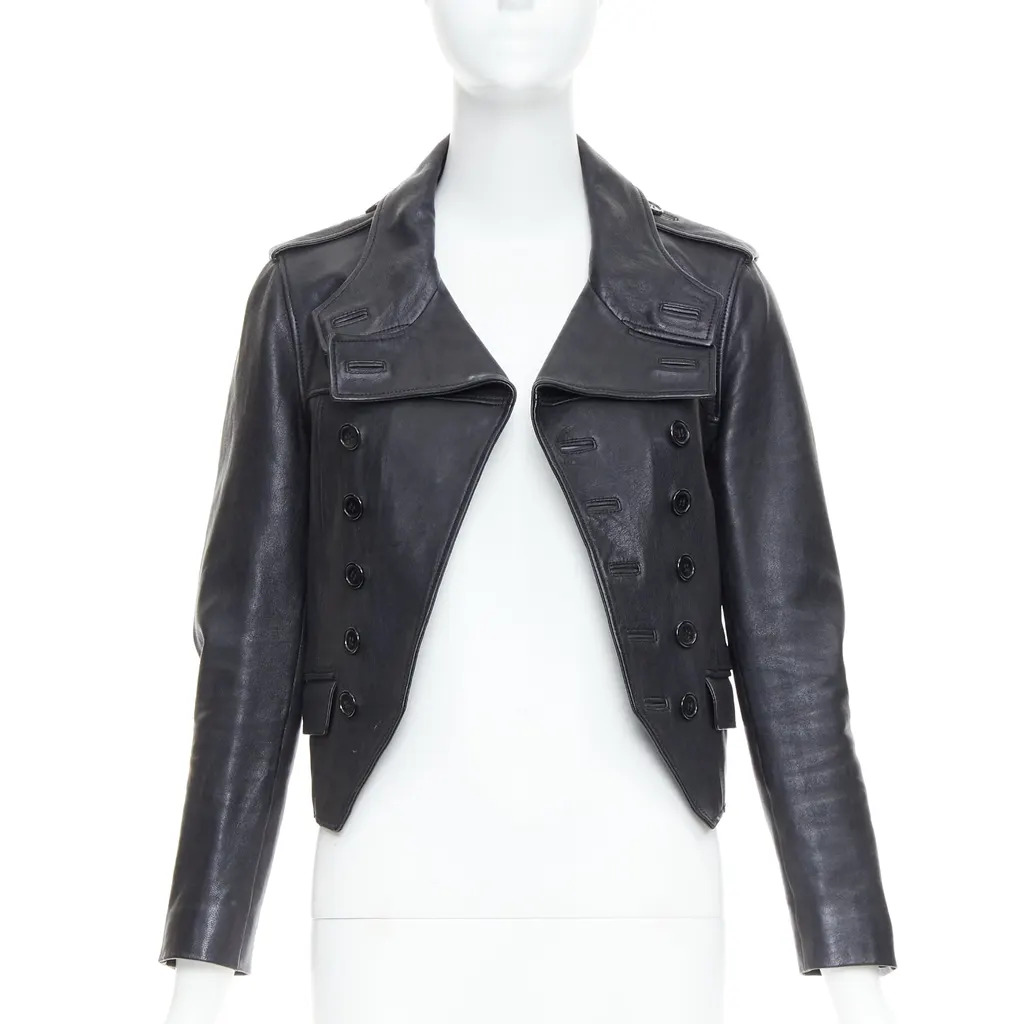 Saint Laurent Smoking Spencer Black Leather Very good - Inside View