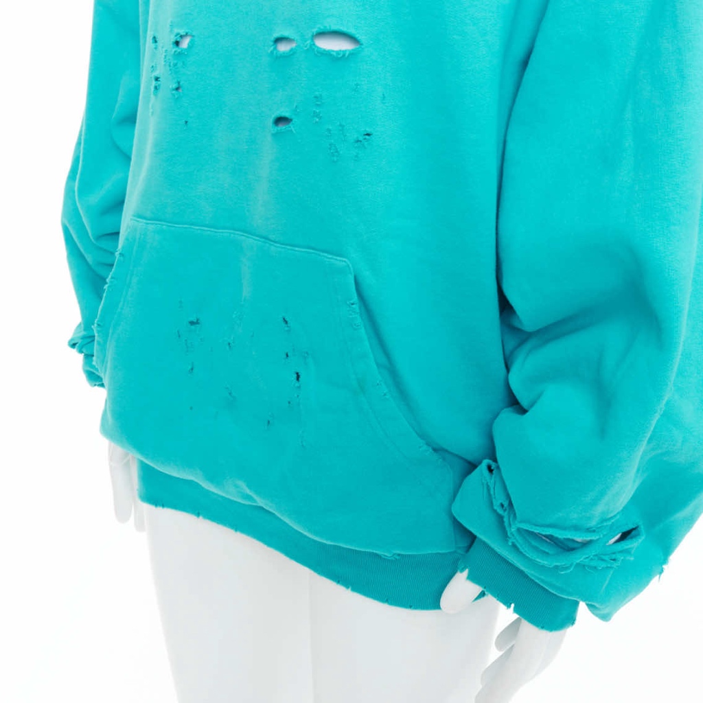 Balenciaga Ripped Logo Hoodie - Detail 2