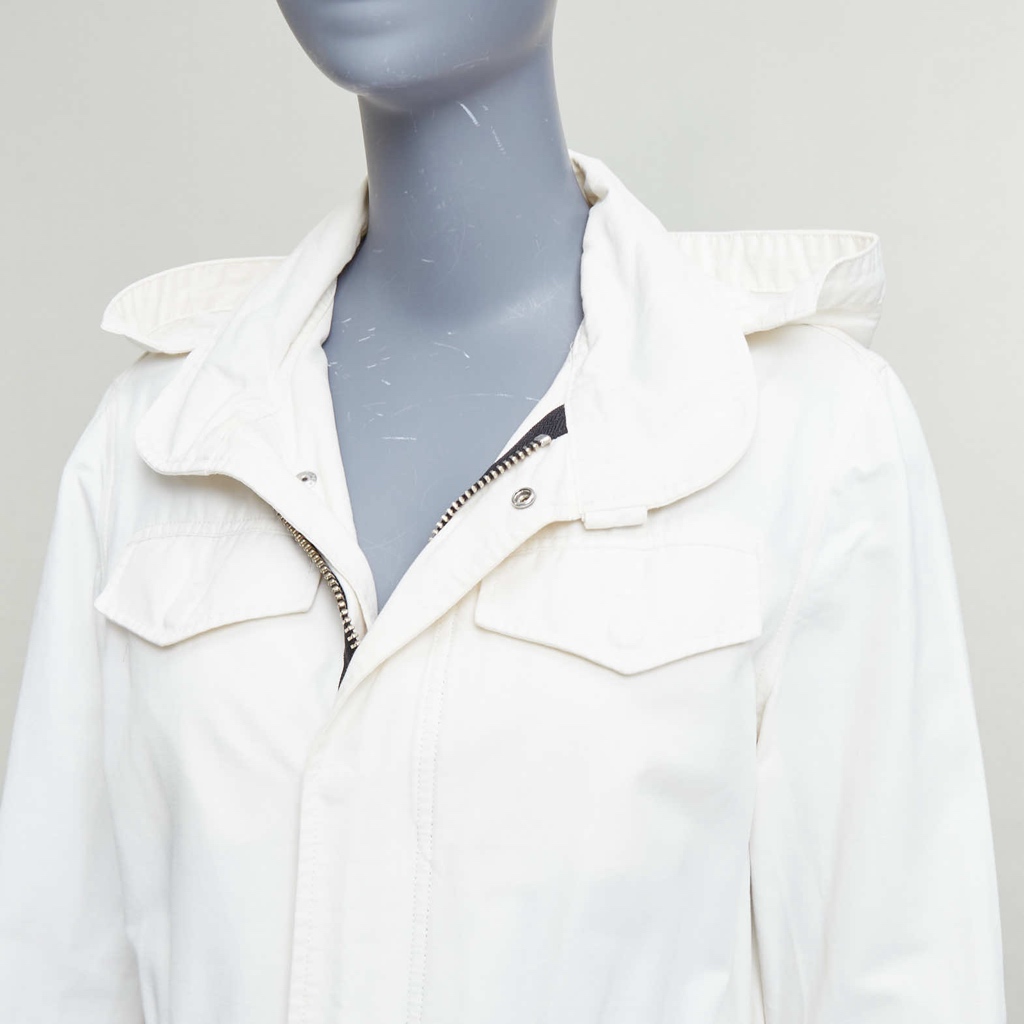 Vis A Vis White Drawstring Anorak - Back view