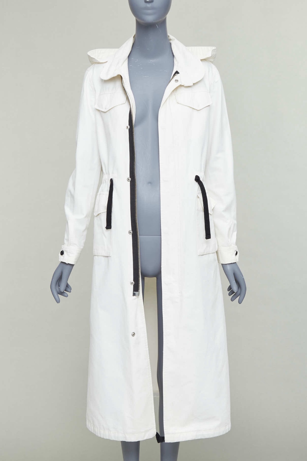 Vis A Vis White Drawstring Anorak - Image 6