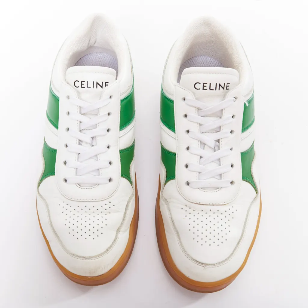 Celine Flash Green Sneakers White Leather Good - Inside View