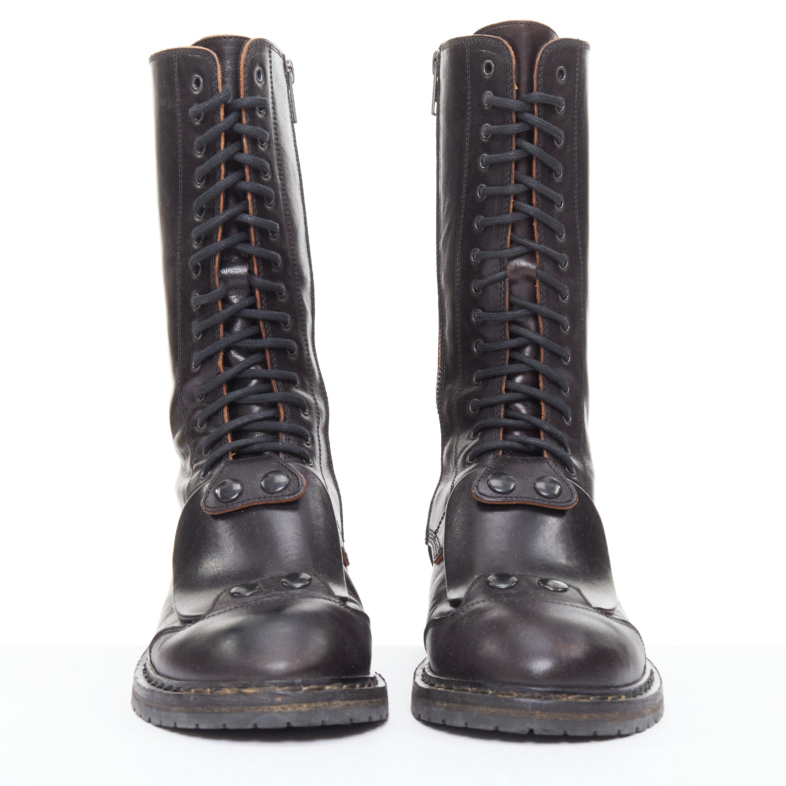 Ann Demeulemeester Panelled Long Flat Boots - Image 6