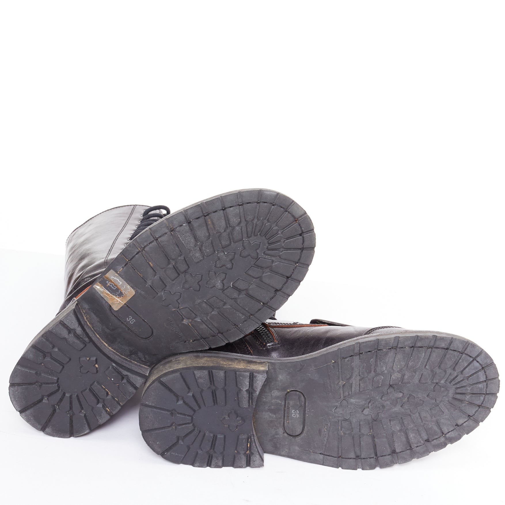 Ann Demeulemeester Panelled Long Flat Boots - Image 13