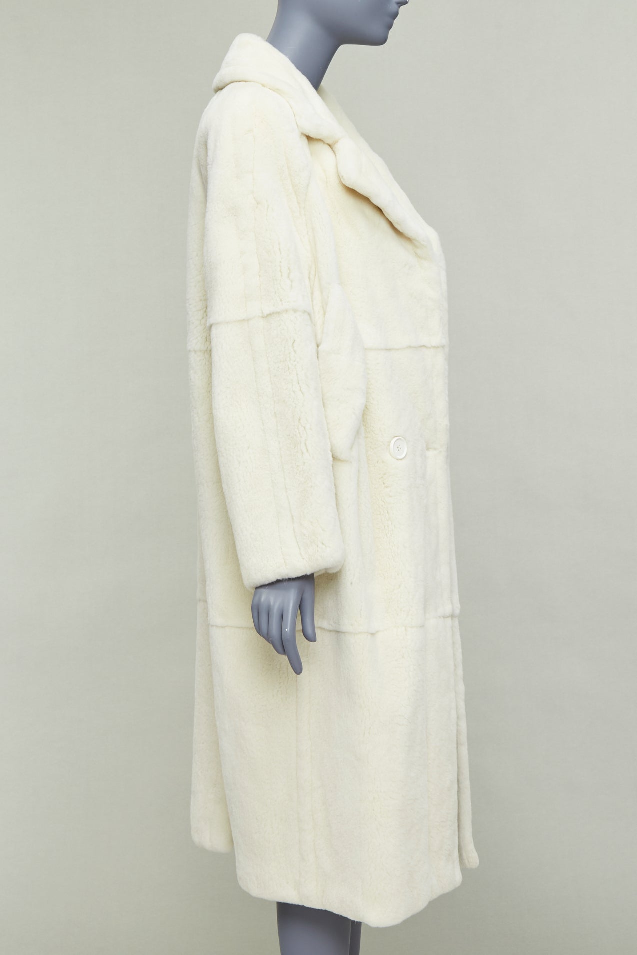 Unsigned / متعددة Patchwork Fur Long Coat - 4