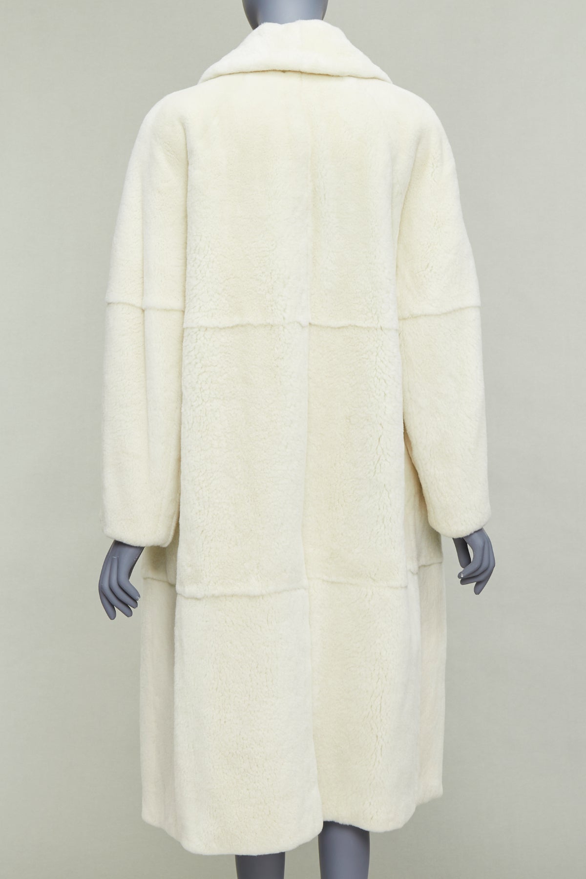 Unsigned / متعددة Patchwork Fur Long Coat - Side view