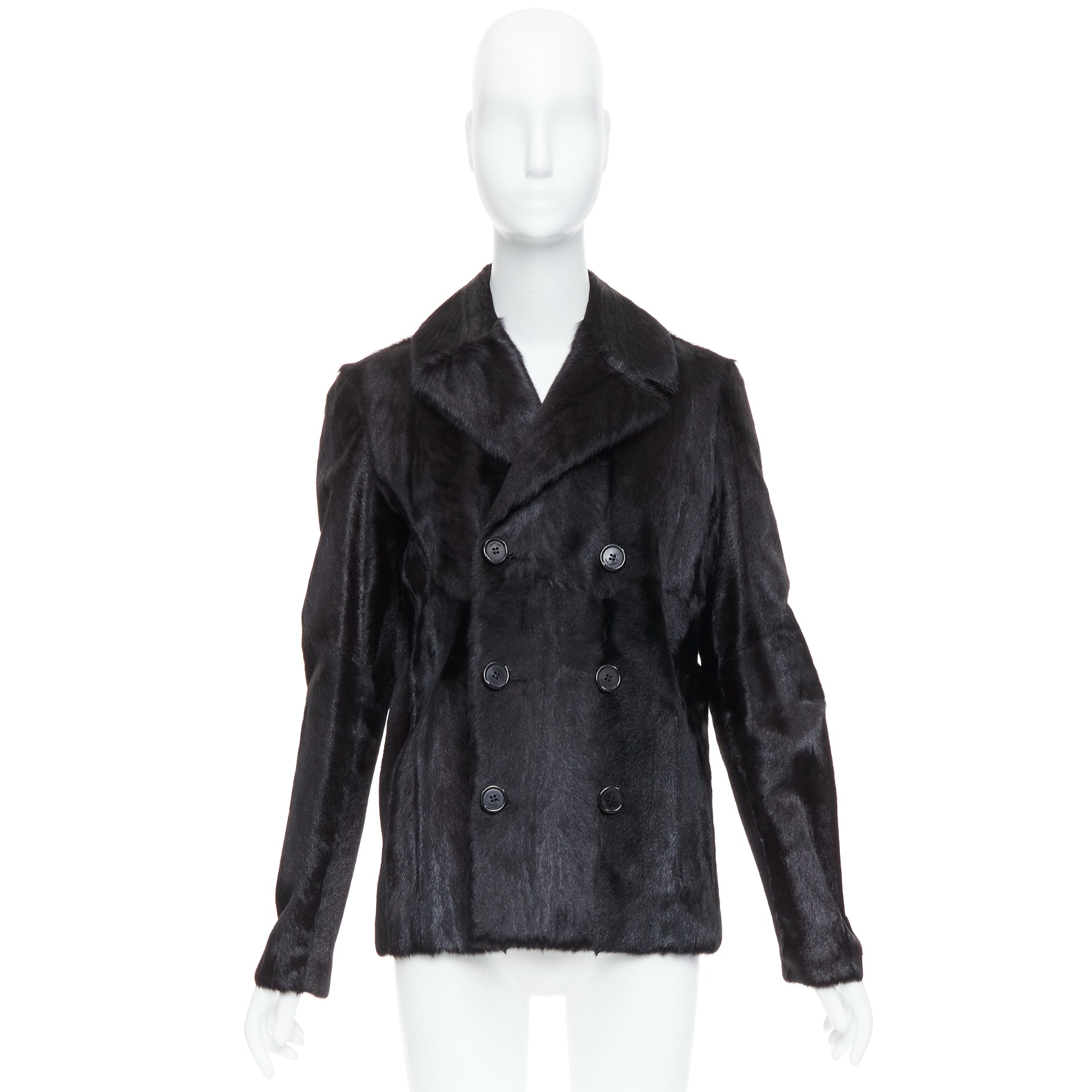 Saint Laurent Black Fur Quilted Vest - Image 12