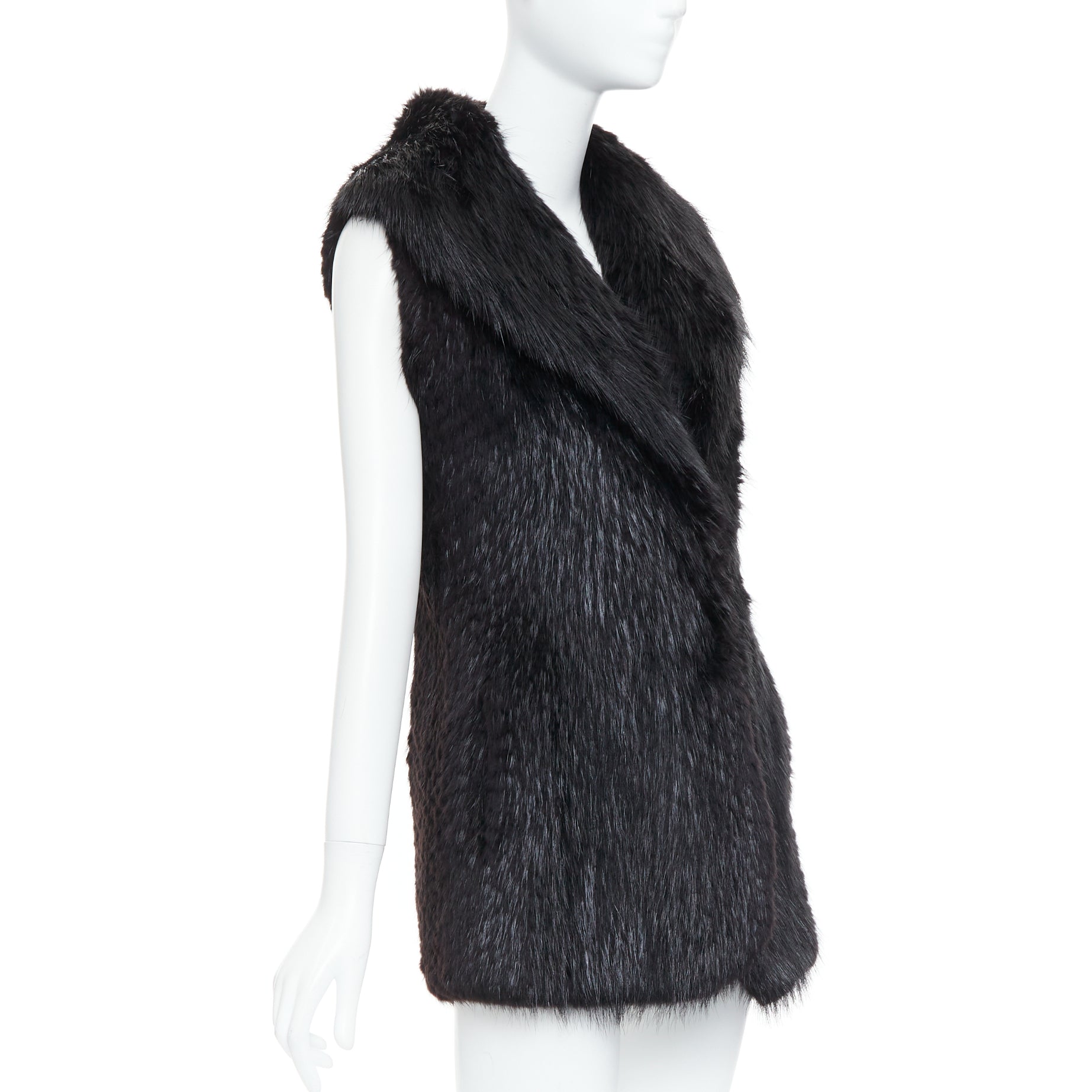 Unsigned / متعددة Brown Fur Hook Coat - 4