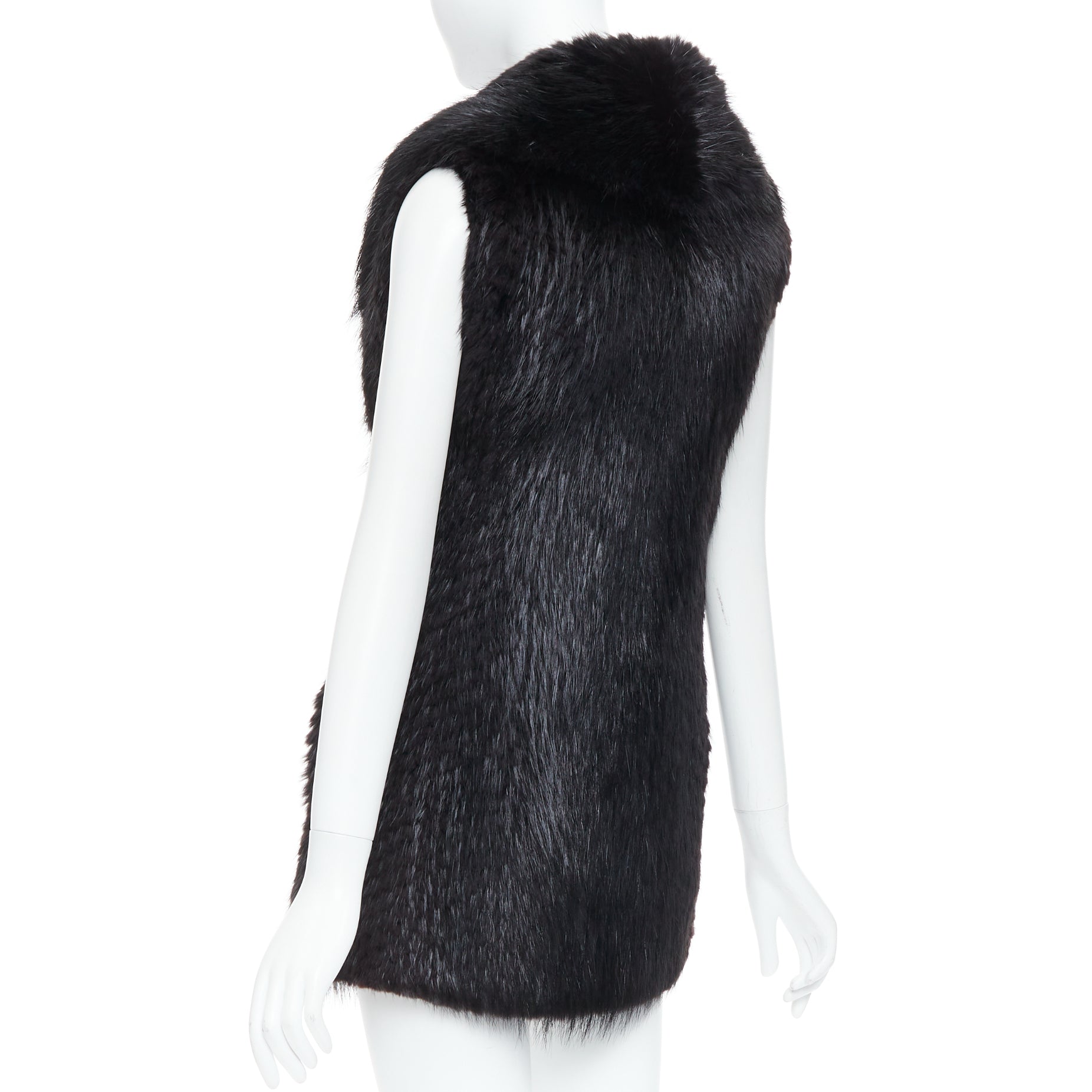 Unsigned / متعددة Brown Fur Hook Coat - Detail 2