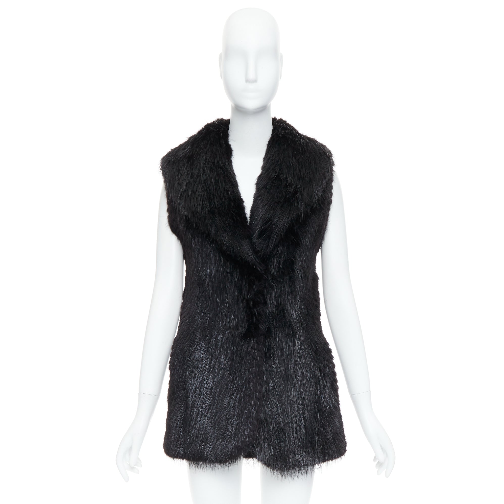 Unsigned / متعددة Brown Fur Hook Coat - Image 12