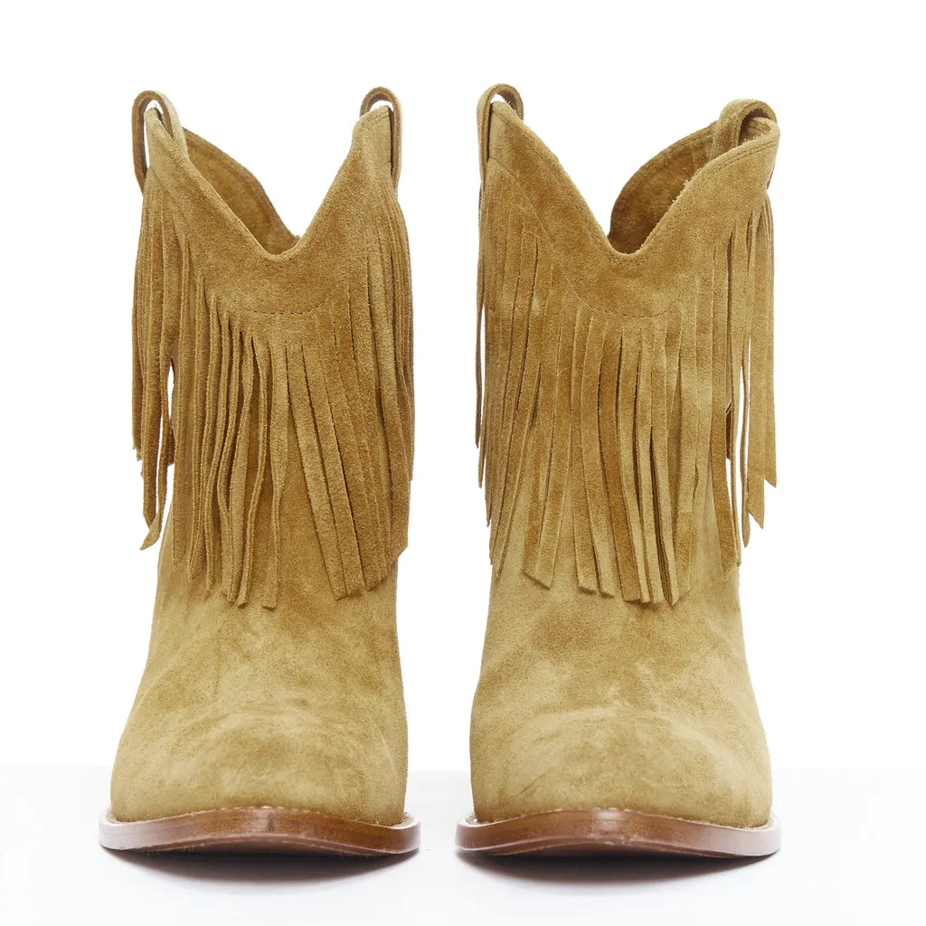 Saint Laurent New Western 80 Brown Suede Very good - Inside View